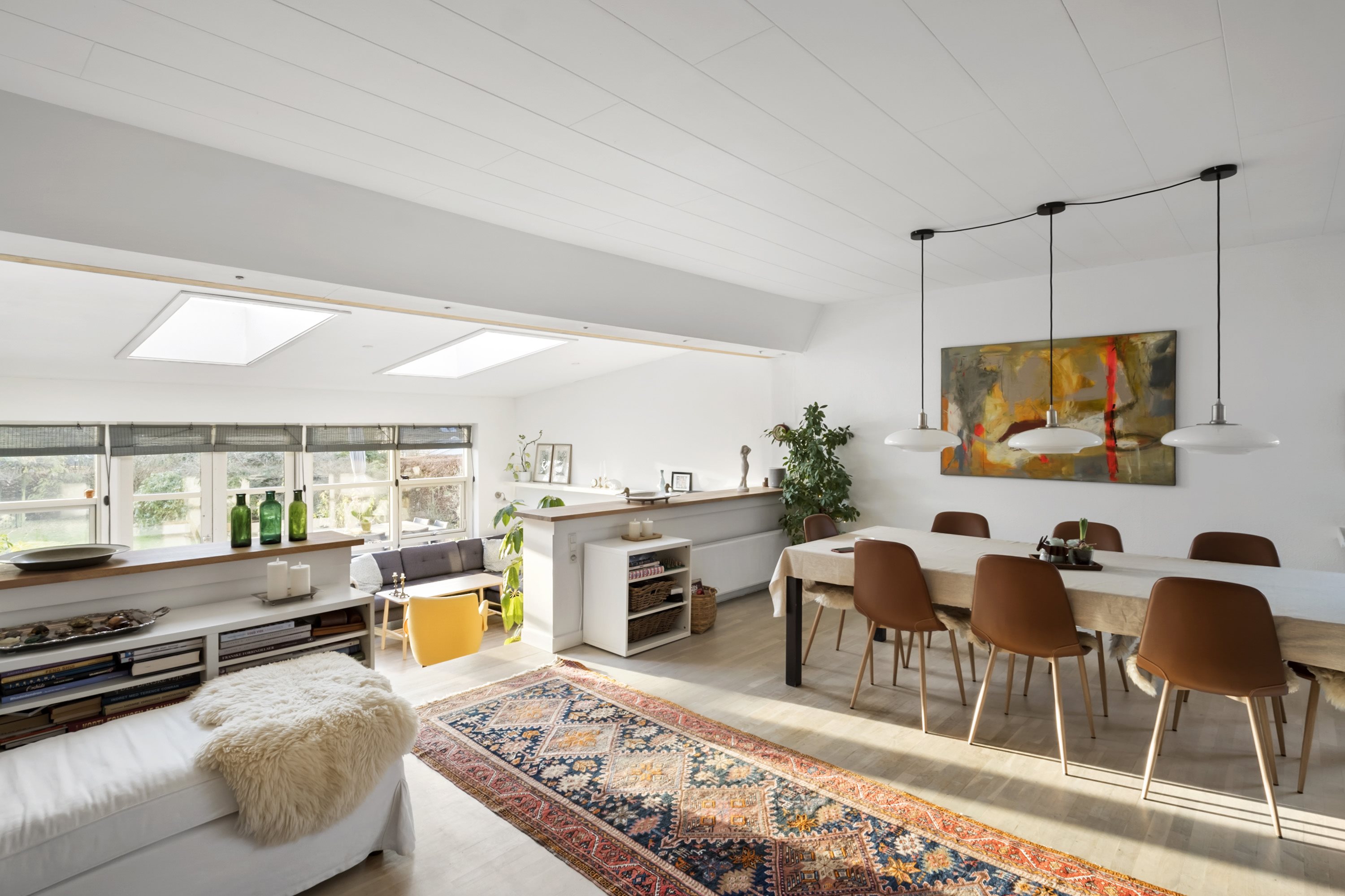 Fremhævet stue billede i fuldskærmstilstand. Billede af Rudemarken 47, 2840 Holte