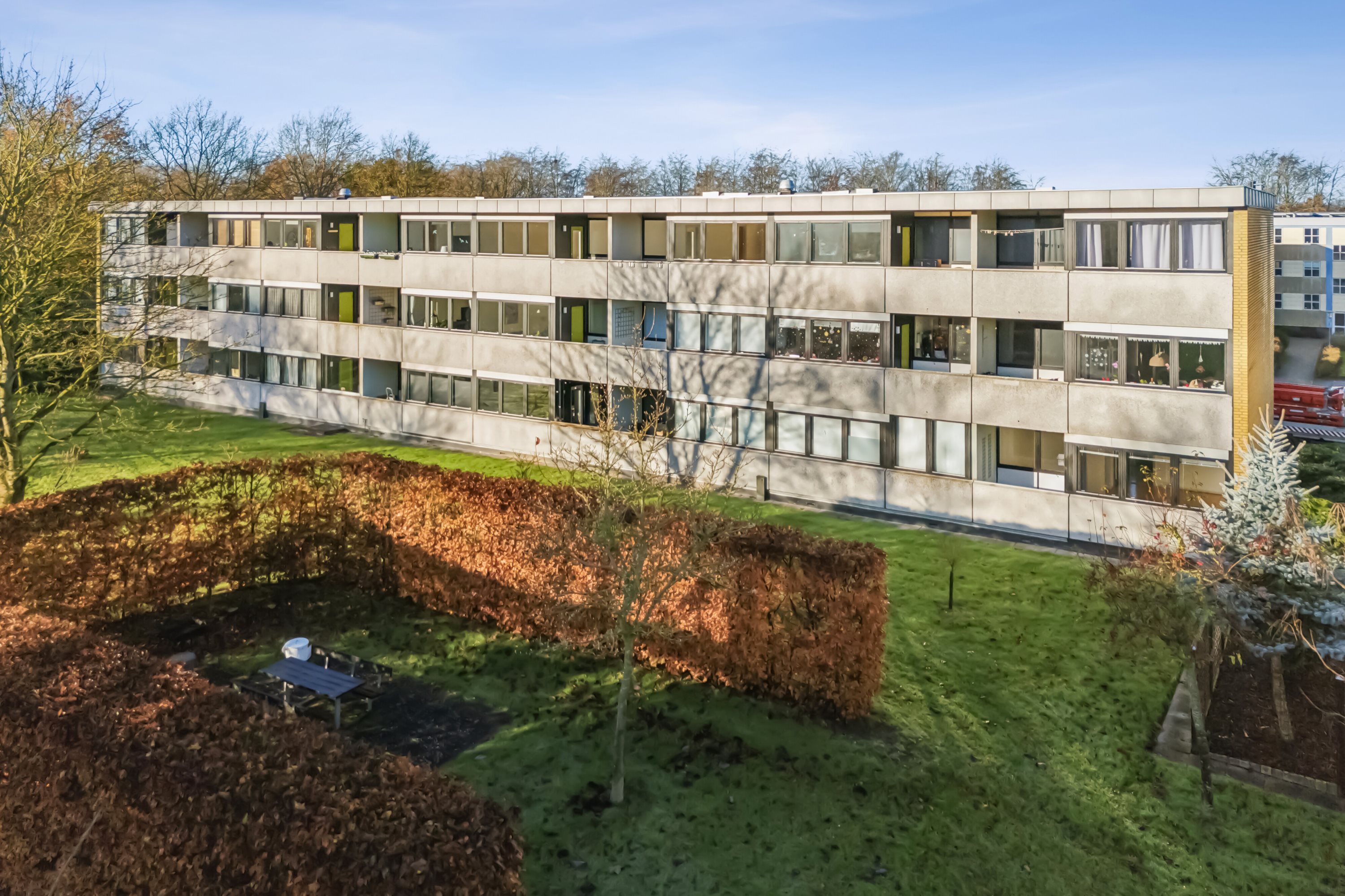 Fremhævet luftfoto billede i fuldskærmstilstand. Billede af Floravænget 68, st.., Dalum, 5250 Odense SV