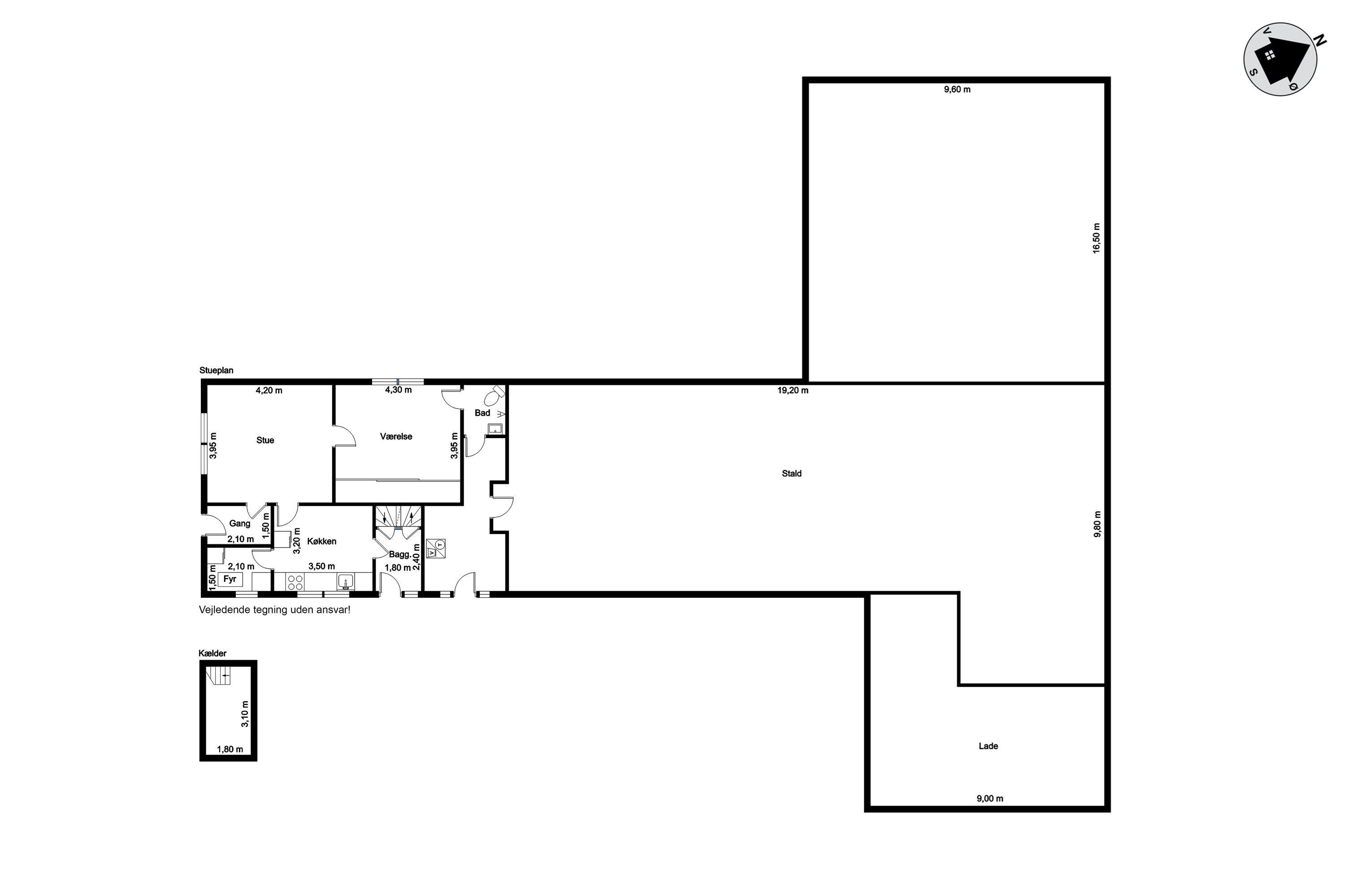 Plantegninger billede af Hestkærvej 17, Finderup, 6900 Skjern