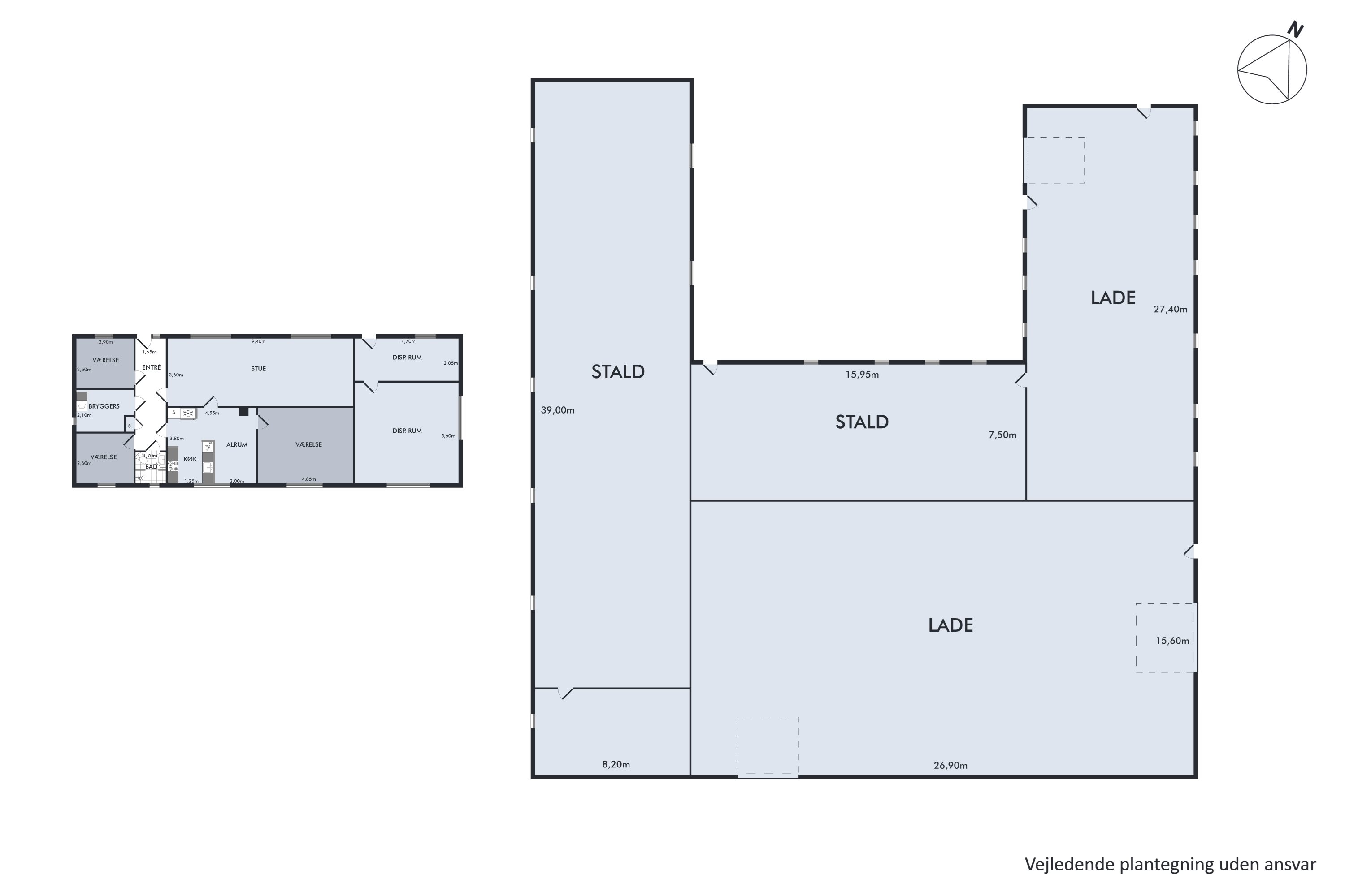 Plantegninger billede af Grydstedvej 55A, Tyrrestrup, 9240 Nibe