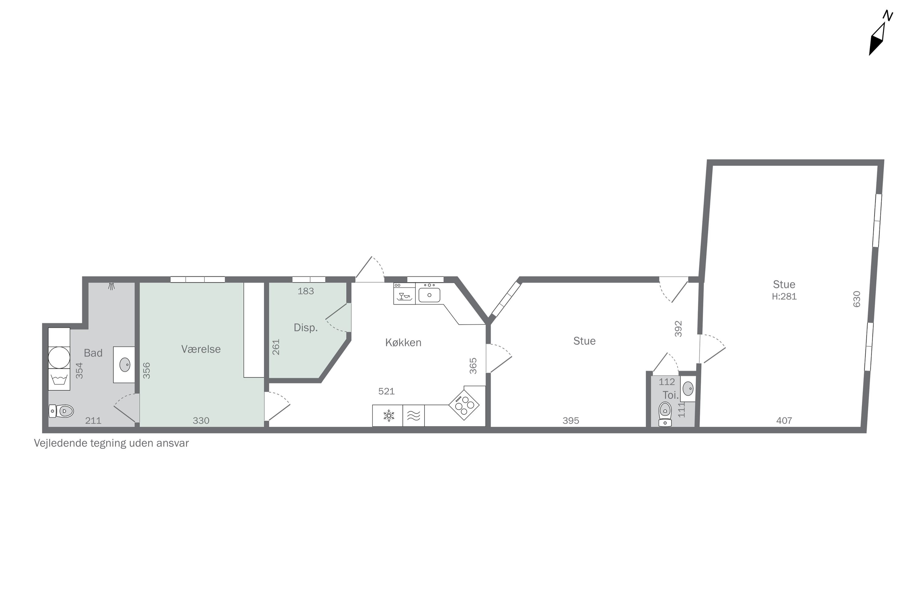Plantegninger billede af Slotsgade 6A, st.., 4200 Slagelse