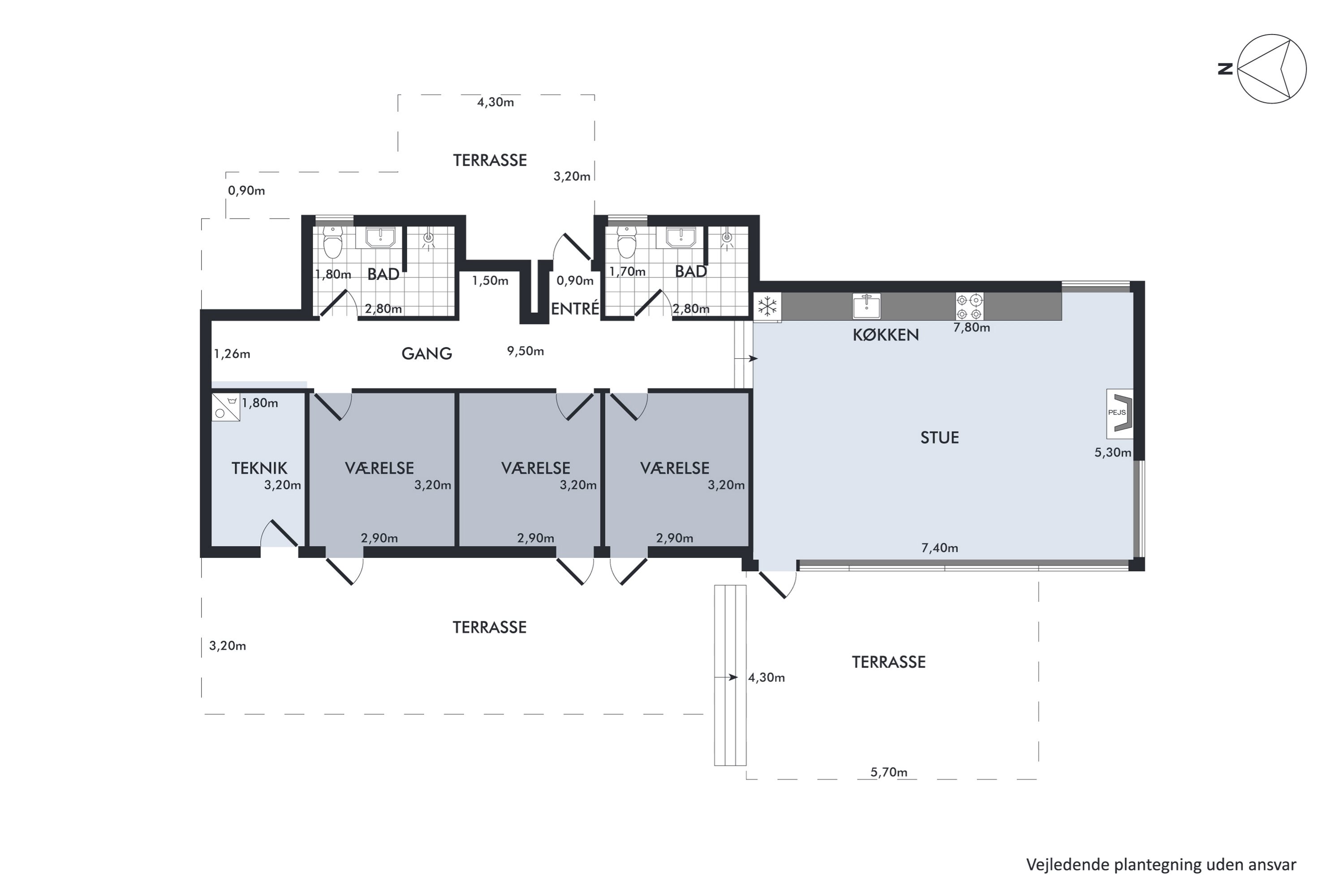 Plantegninger billede af Kragestranden 6, Tornby, 9850 Hirtshals
