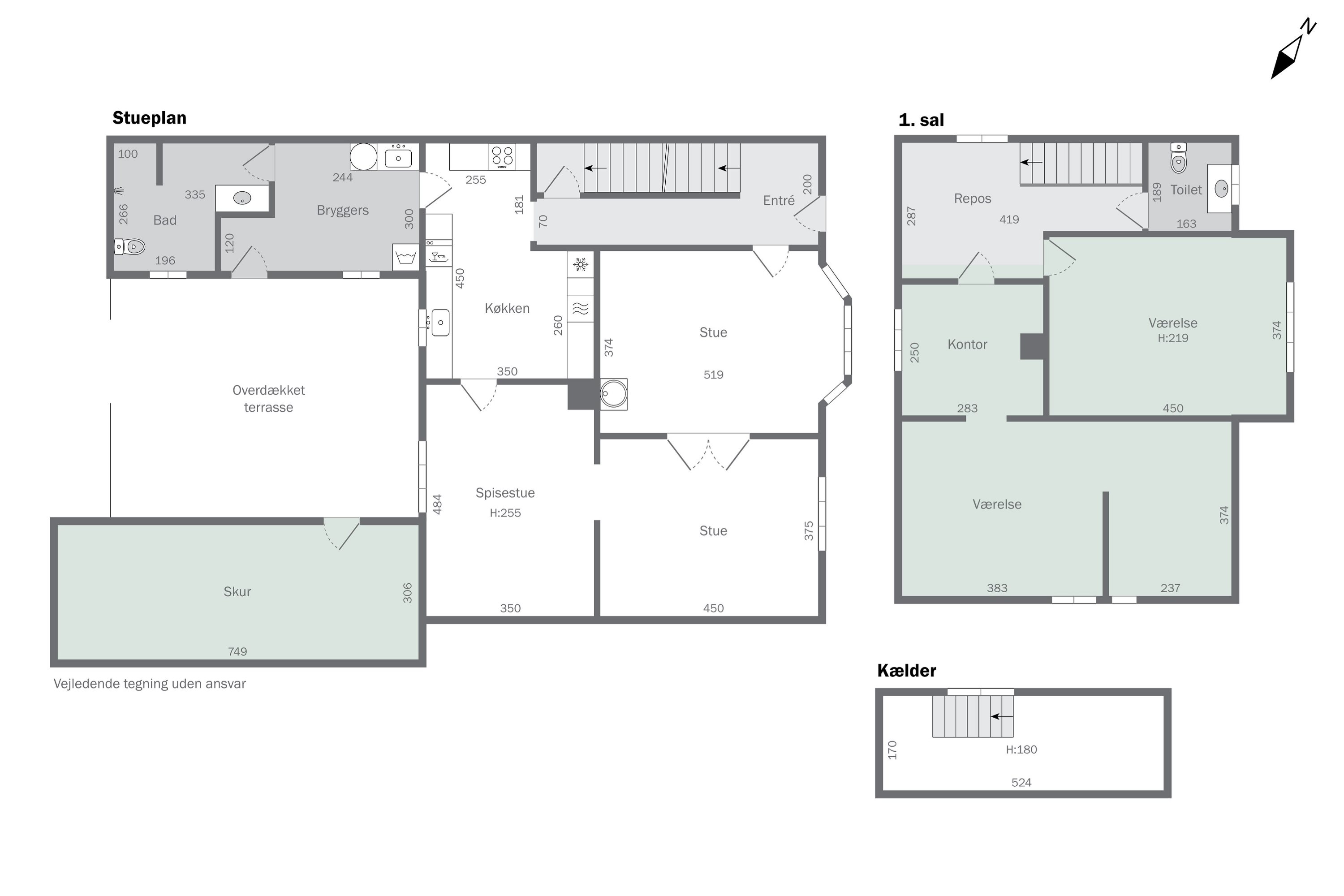 Plantegninger billede af Oksevej 30, 6330 Padborg