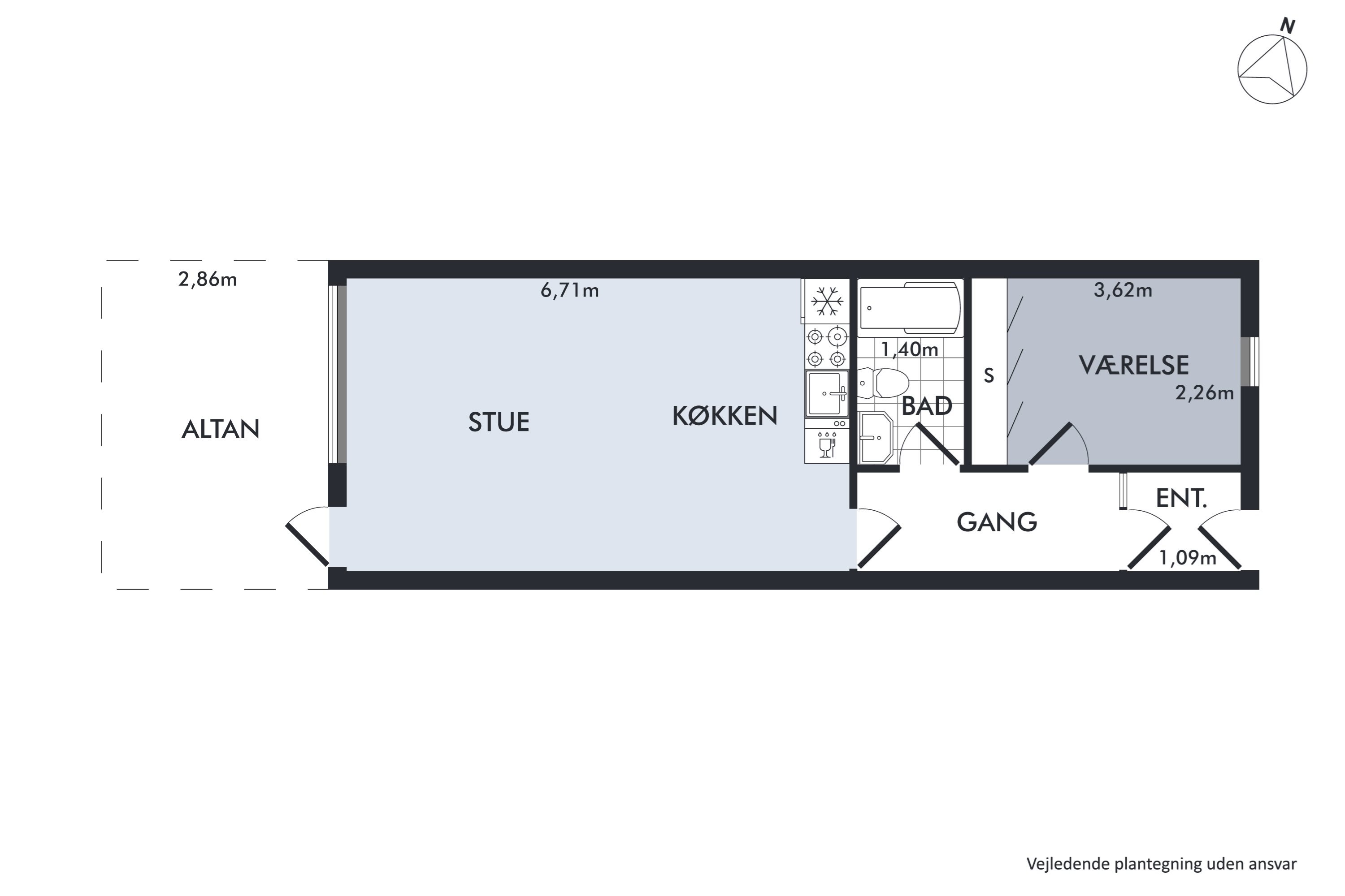 Plantegninger billede af Fægangsvej 11D, 1. 202., Bønnerup Strand, 8585 Glesborg