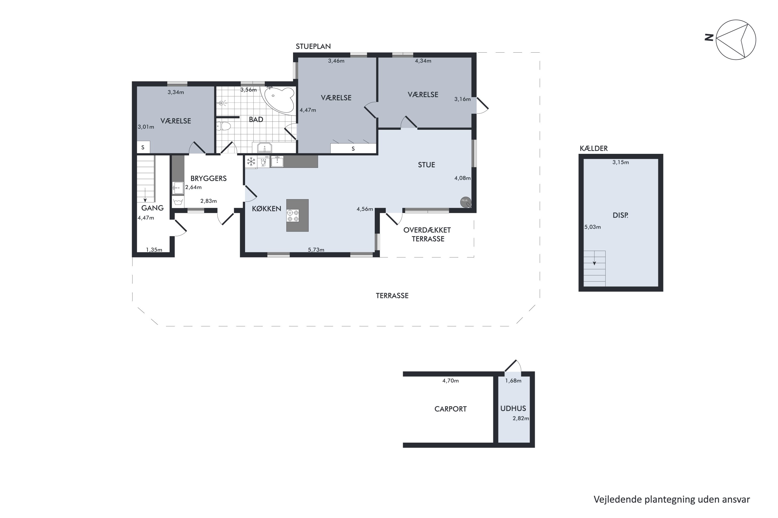 Plantegninger billede af Kalvehavestien 13, Fjellerup Strand, 8585 Glesborg