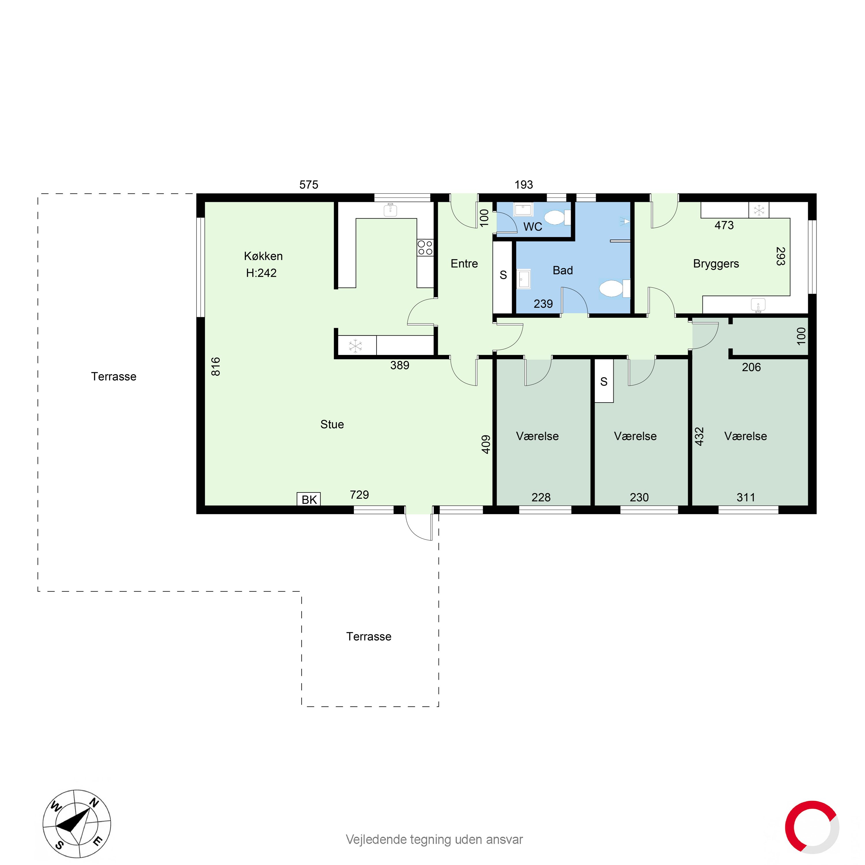 Plantegninger billede af Tornballevej 81, 8381 Tilst