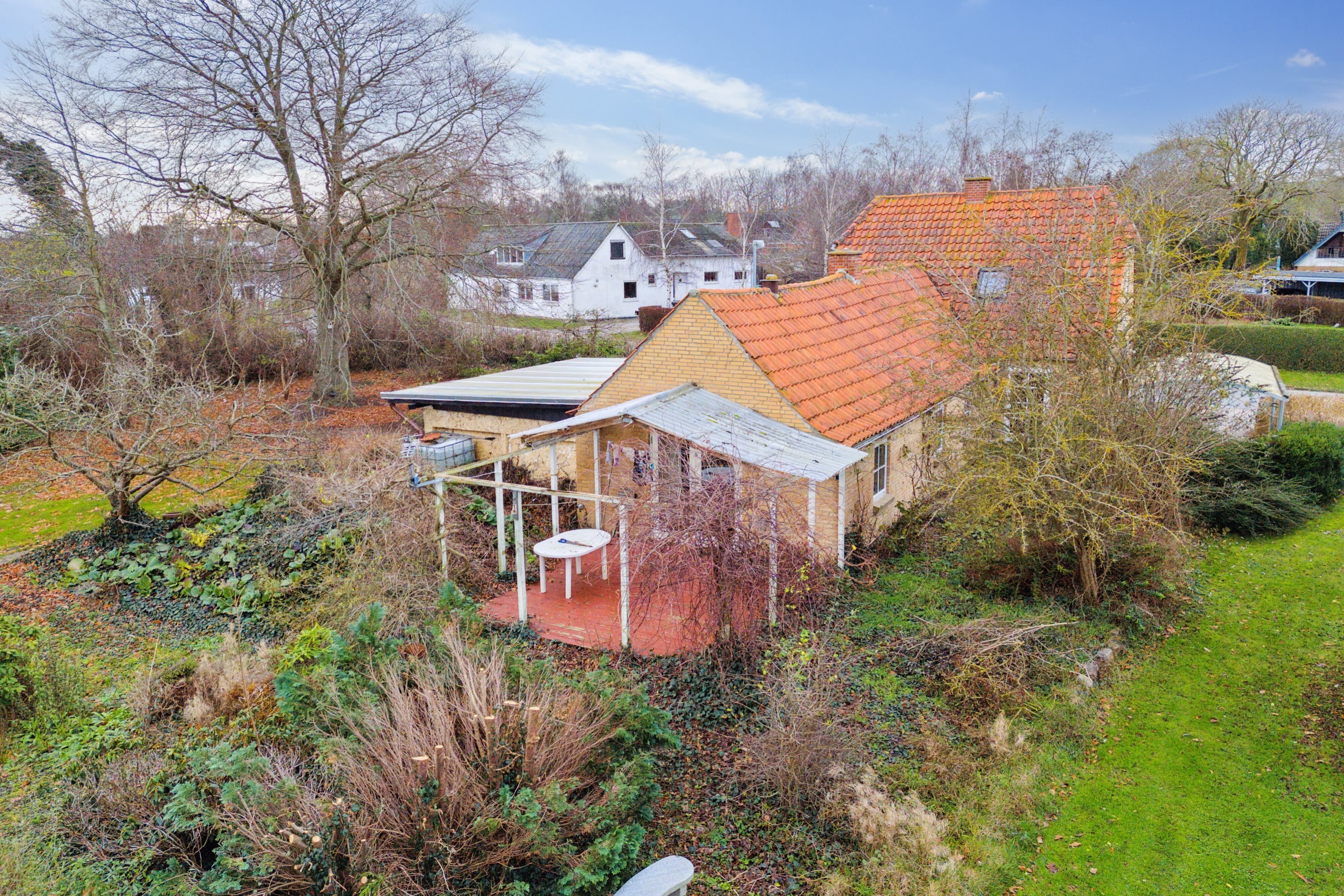 Fremhævet set fra haven billede i fuldskærmstilstand. Billede af Drøsselbjergvej 31, Drøsselbjerg, 4200 Slagelse