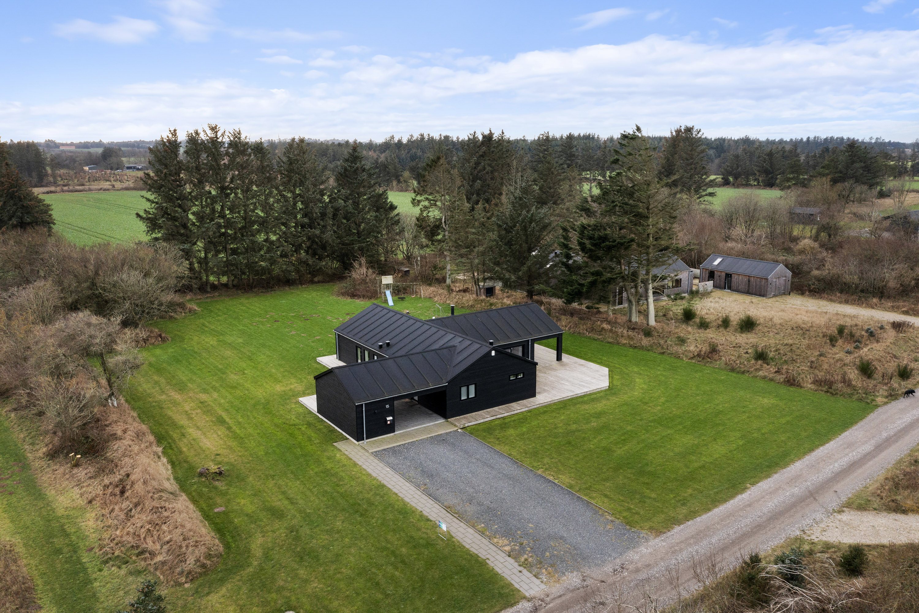 Fremhævet luftfoto billede i fuldskærmstilstand. Billede af Nørre Knoldevej 15, Skal Klit, 9800 Hjørring