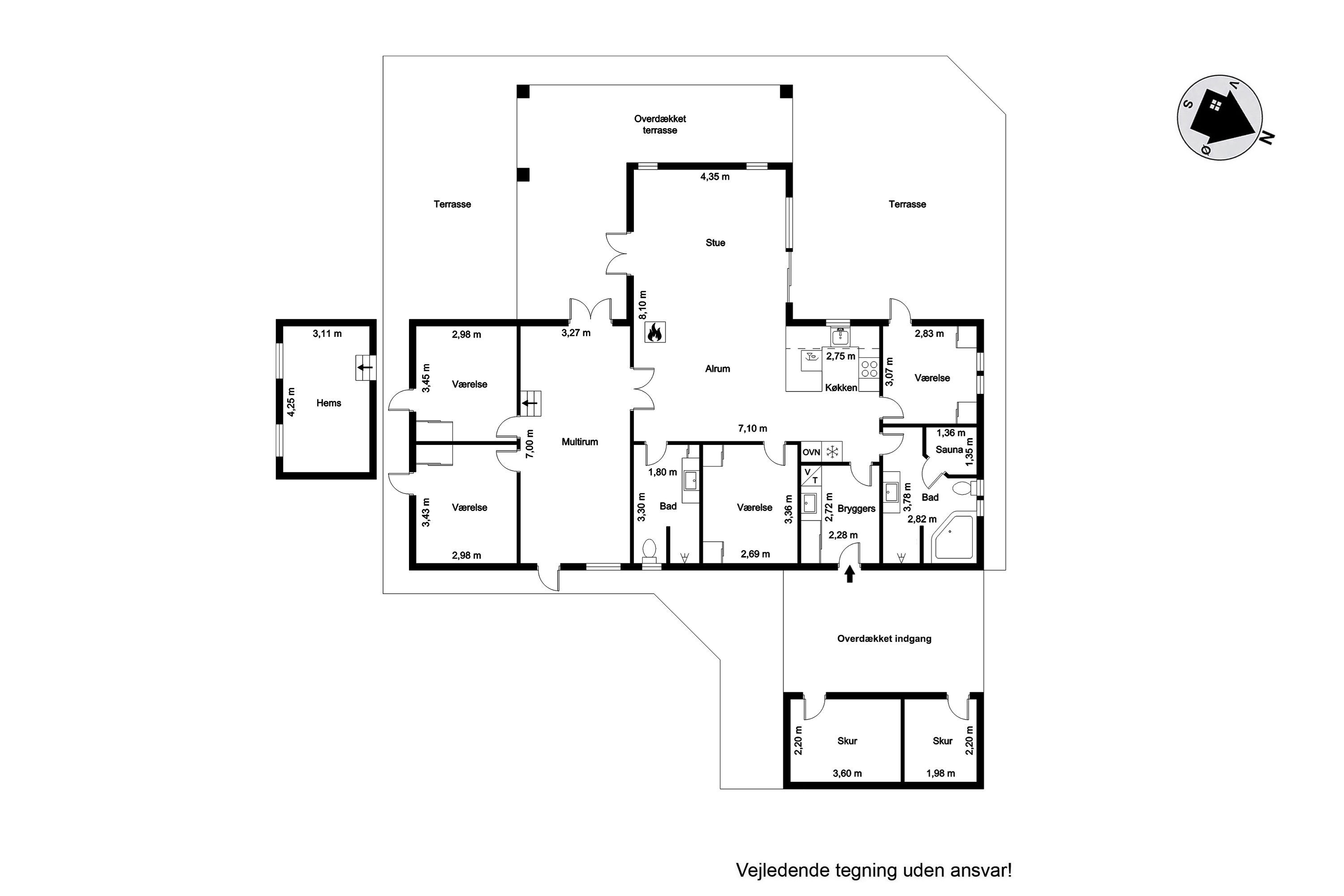 Plantegninger billede af Nørre Knoldevej 15, Skal Klit, 9800 Hjørring