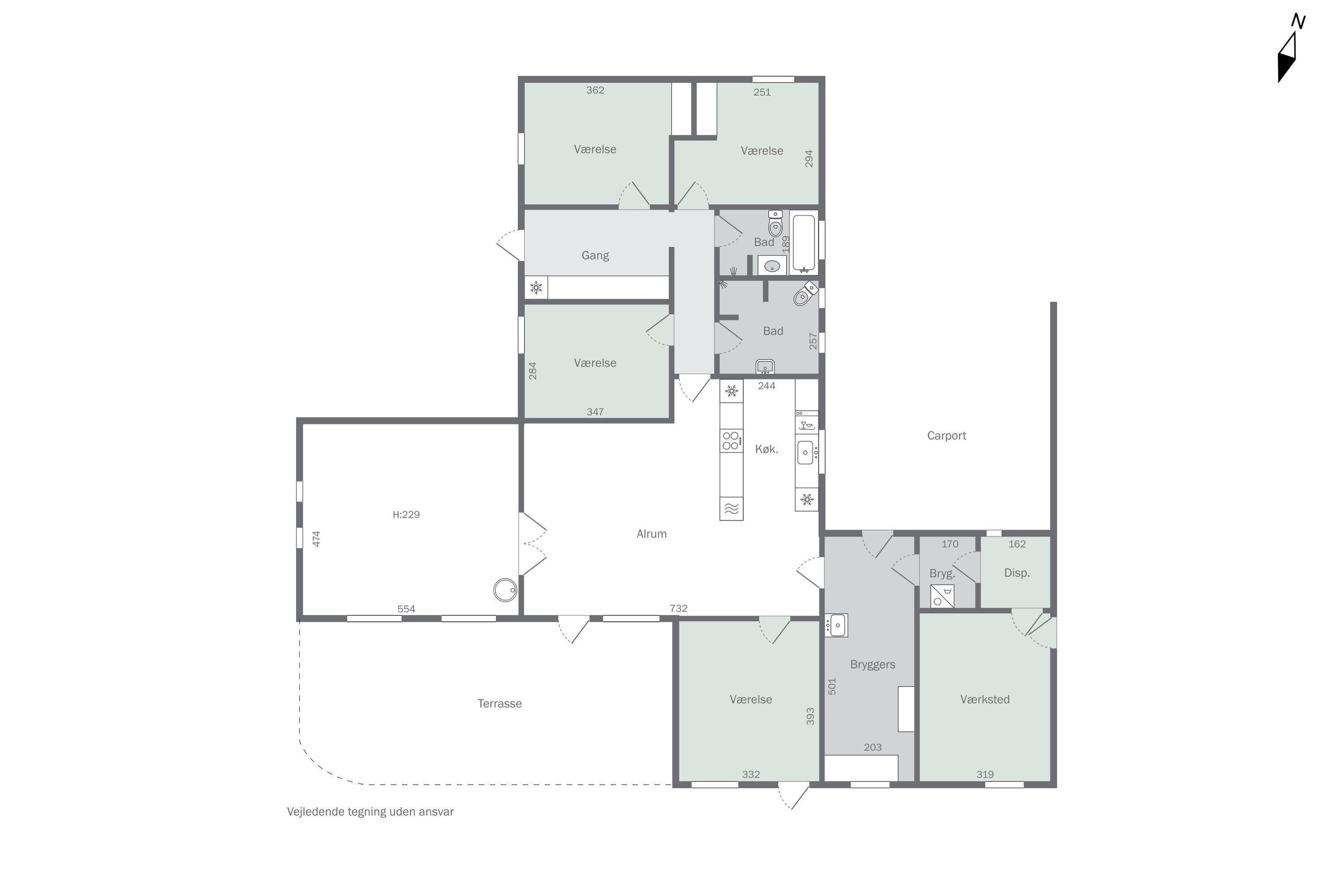 Plantegninger billede af Toftevænget 9, Aunslev, 5800 Nyborg