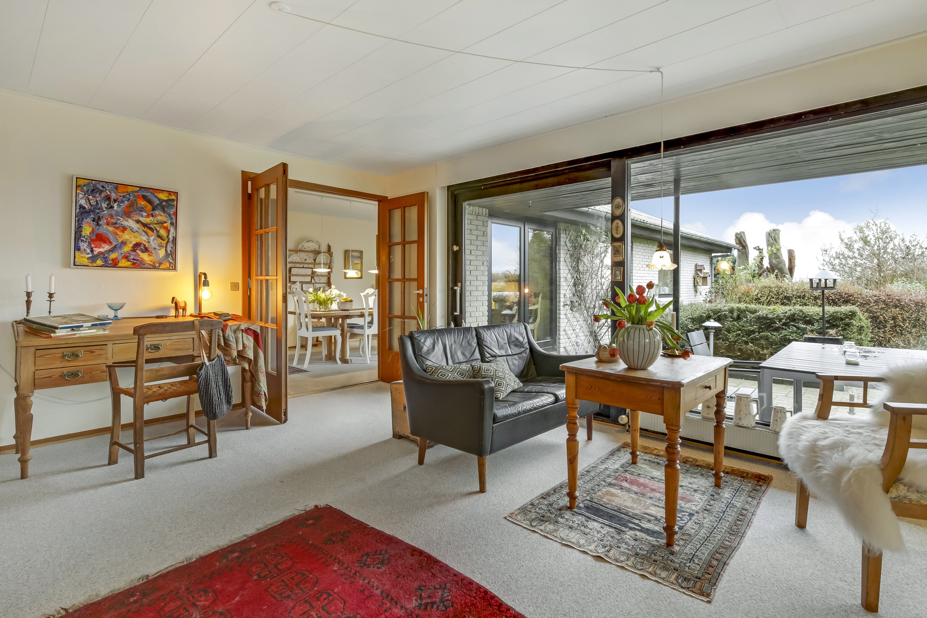 Fremhævet stue billede i fuldskærmstilstand. Billede af Ahornvej 7, 8550 Ryomgård