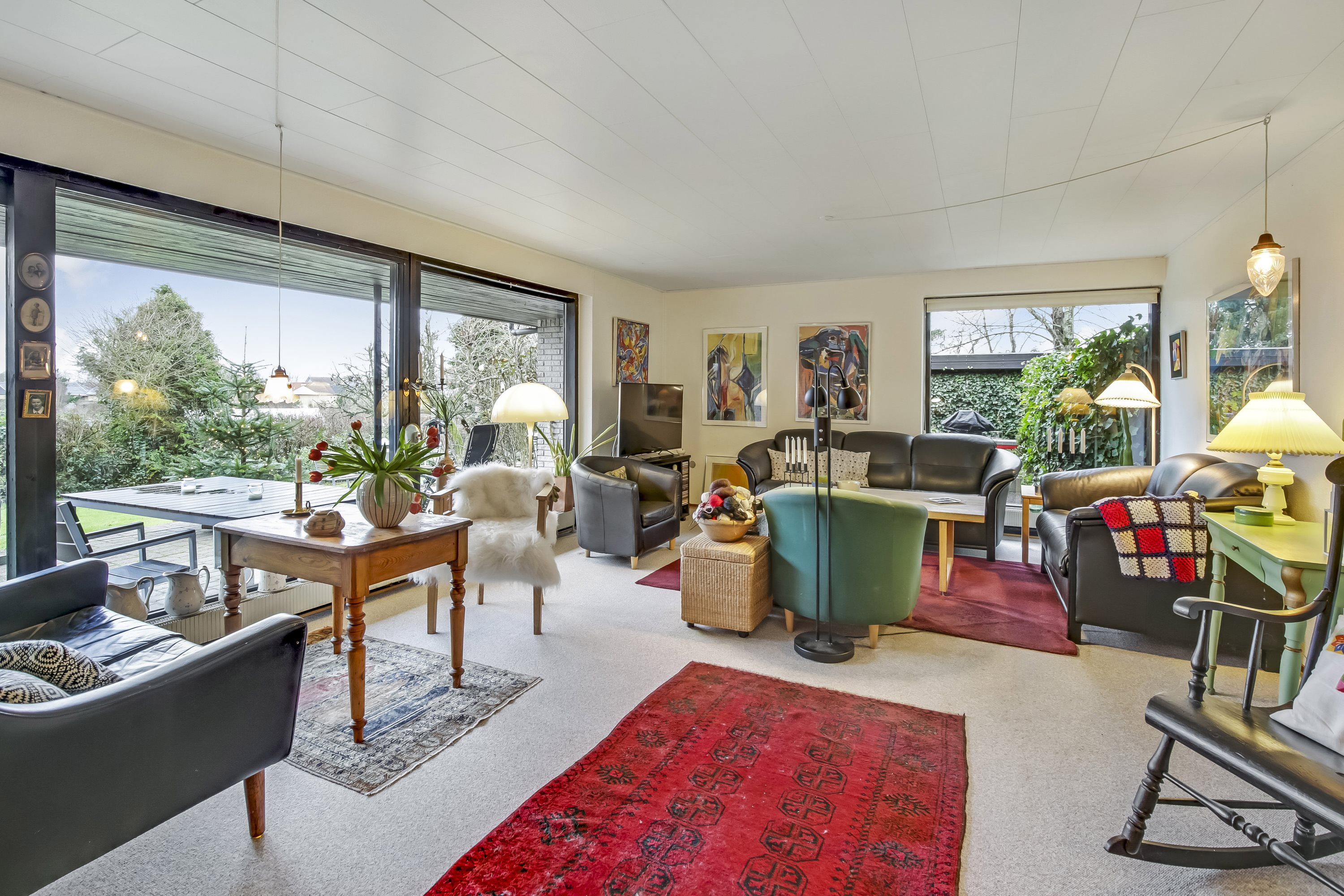 Fremhævet stue billede i fuldskærmstilstand. Billede af Ahornvej 7, 8550 Ryomgård