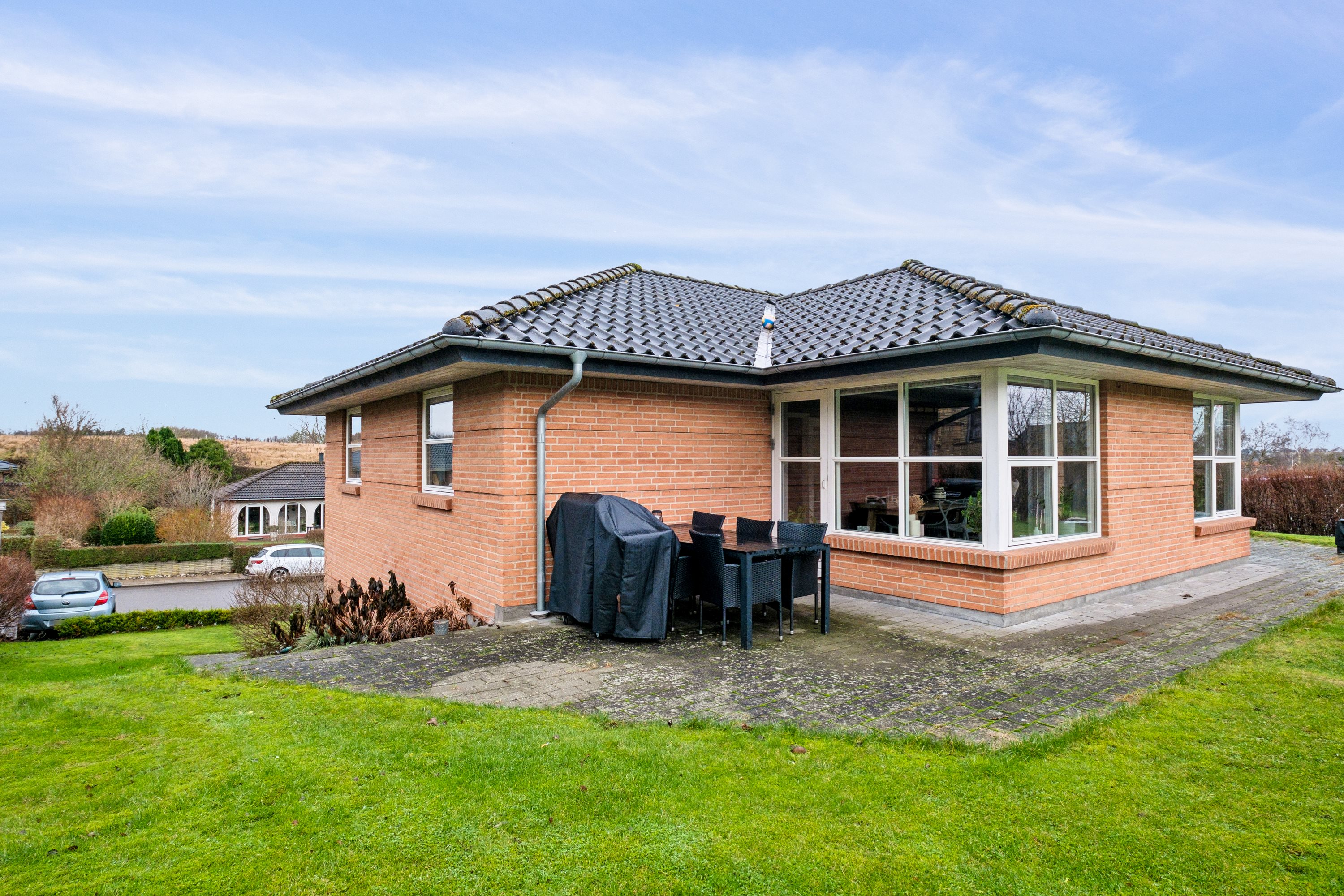 Fremhævet terrasse billede i fuldskærmstilstand. Billede af Holger Sørensens Vej 11, Klejtrup, 9500 Hobro