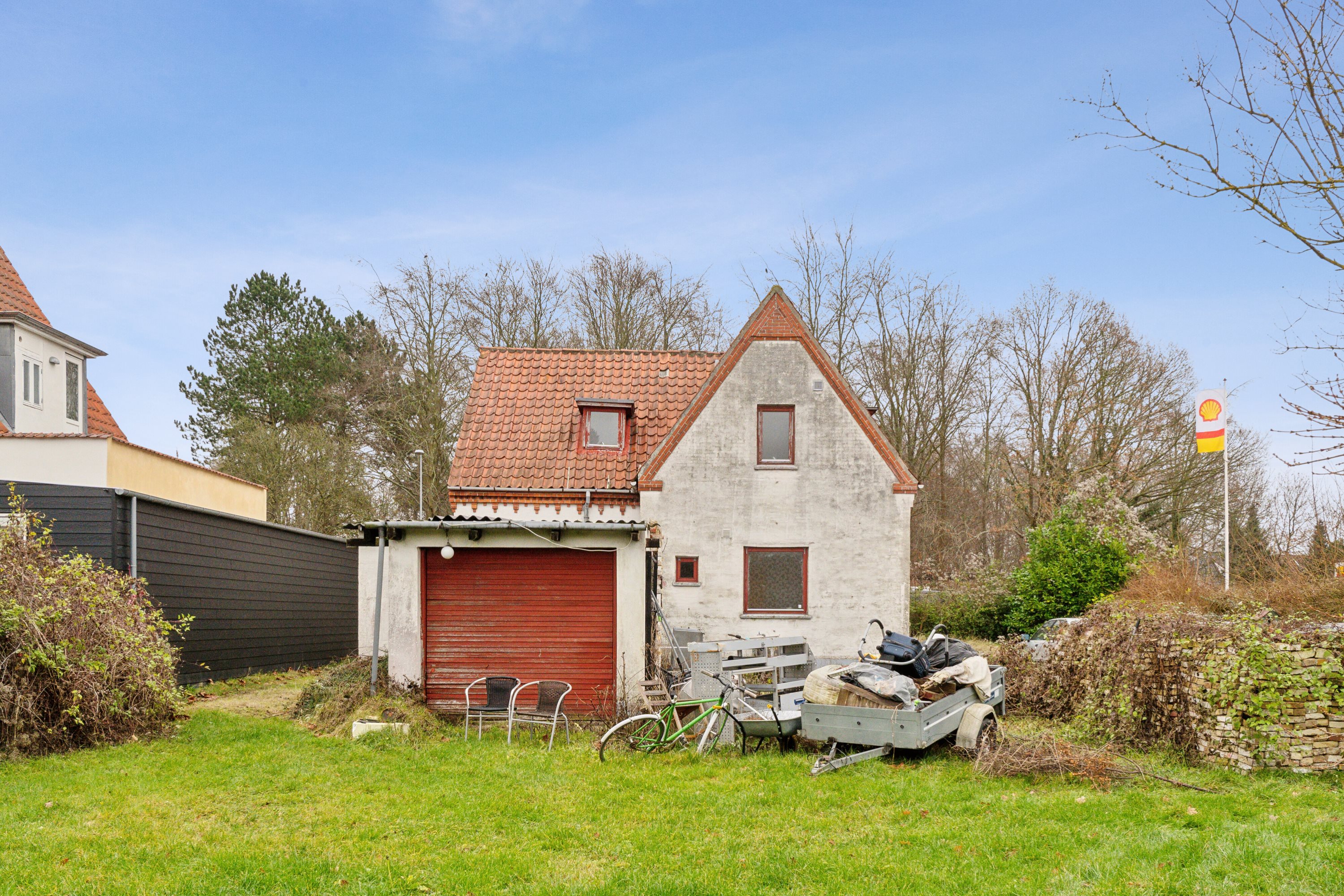 Fremhævet set fra haven billede i fuldskærmstilstand. Billede af Hjallesevej 247, 5230 Odense M