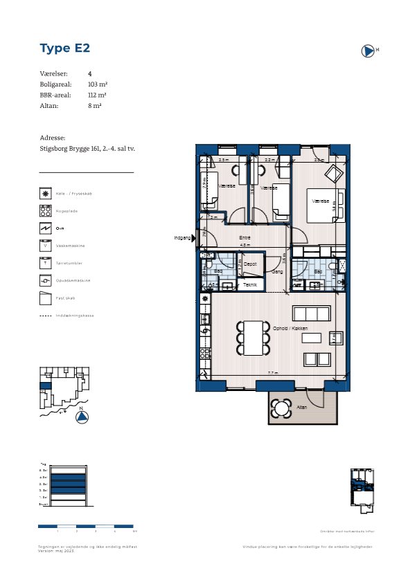 Plantegninger billede af Stigsborg Brygge 161, 4. tv., 9400 Nørresundby