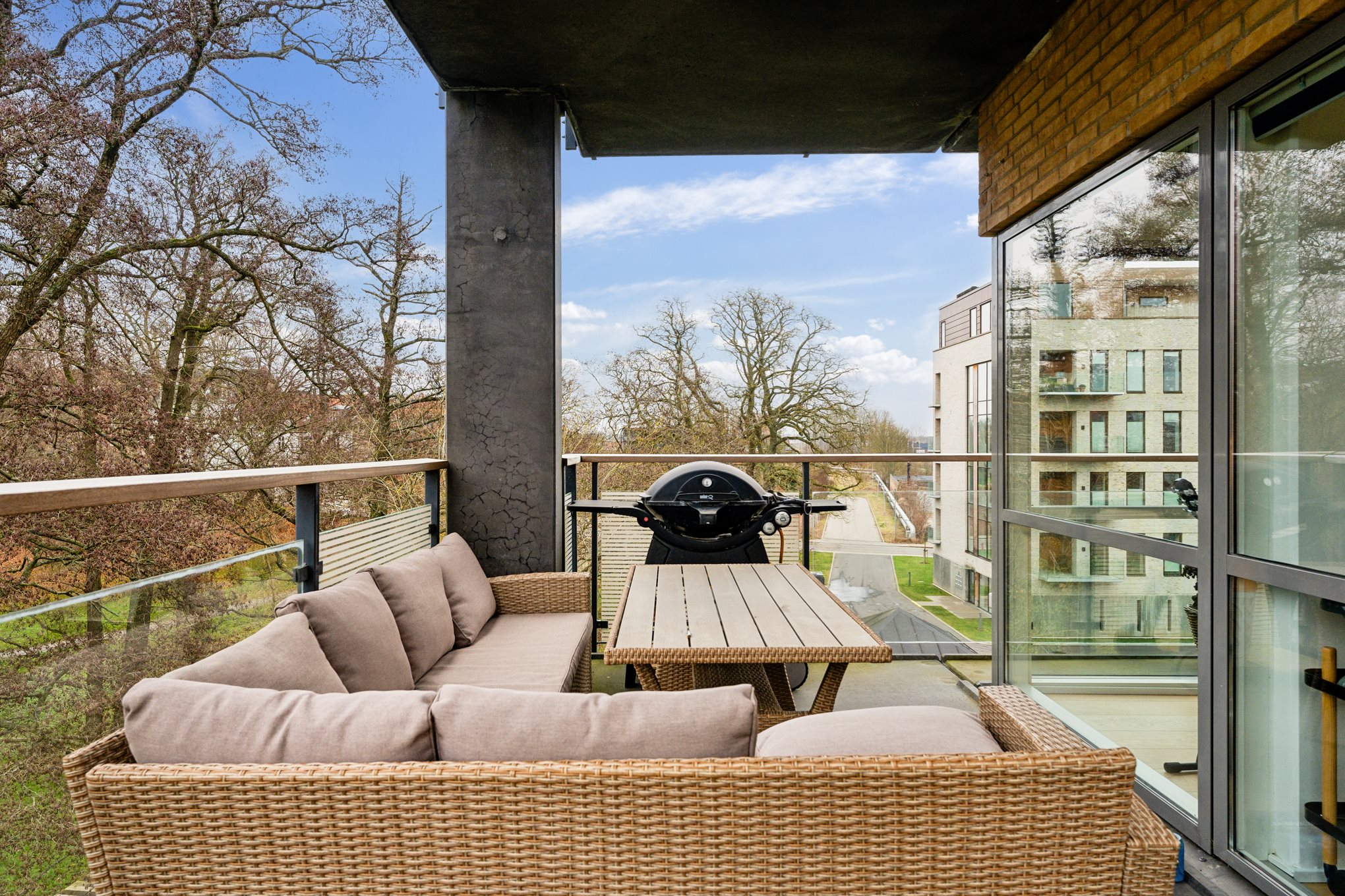 Fremhævet terrasse billede i fuldskærmstilstand. Billede af Toldbodgade 23, 3. 12., 8930 Randers NØ