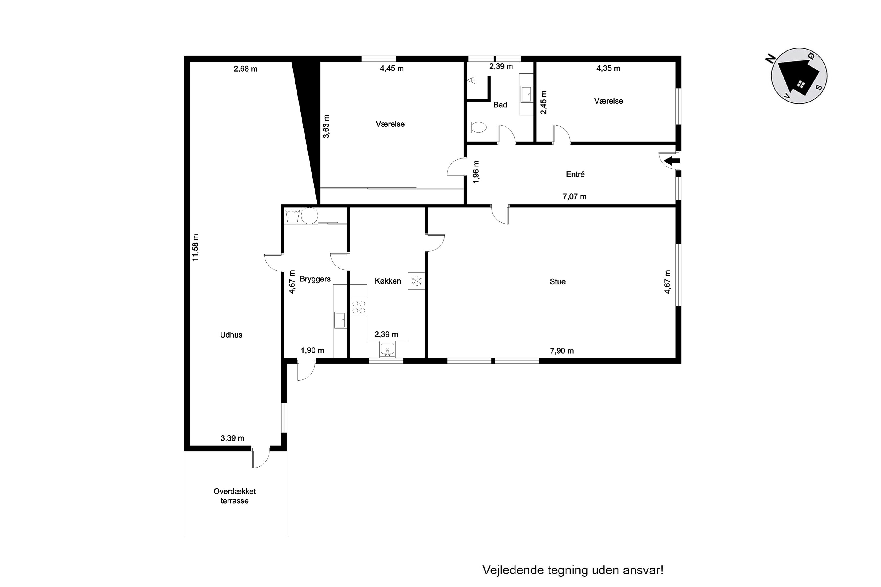 Plantegninger billede af Begonievej 4, 9750 Østervrå