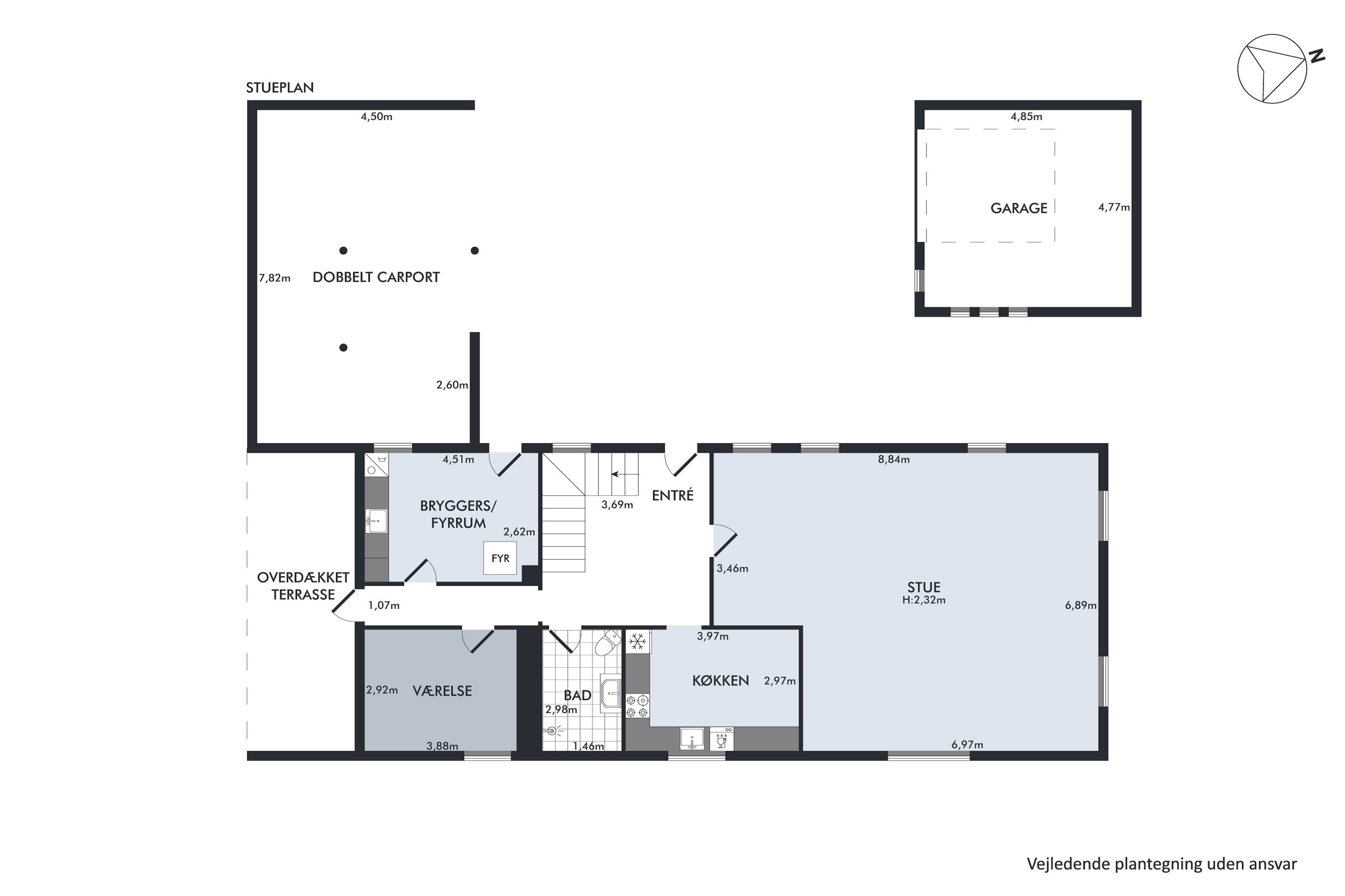 Plantegninger billede af Stadionvej 4, Hammershøj, 8830 Tjele