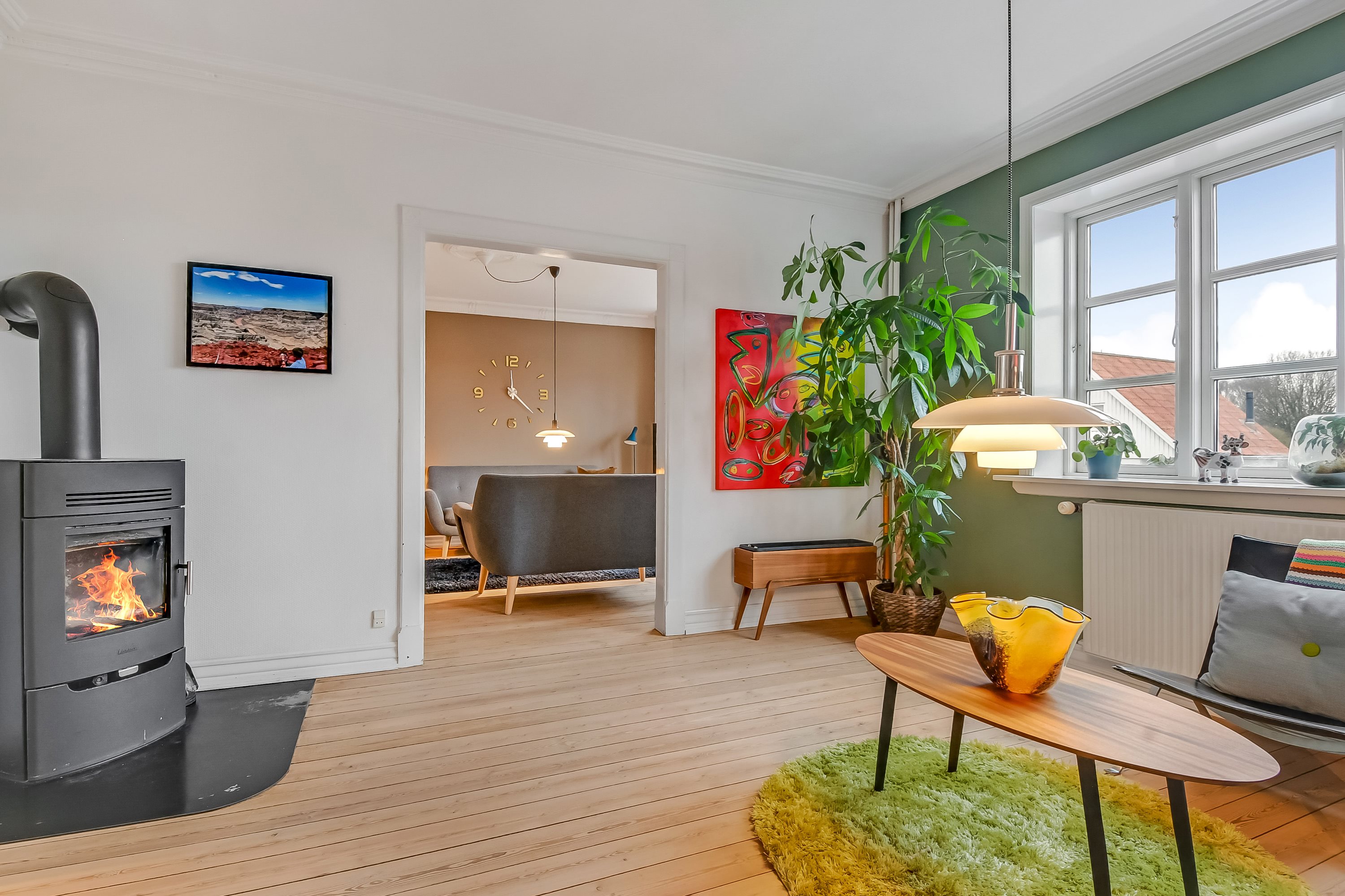 Fremhævet stue billede i fuldskærmstilstand. Billede af Skolebakken 6, 6700 Esbjerg