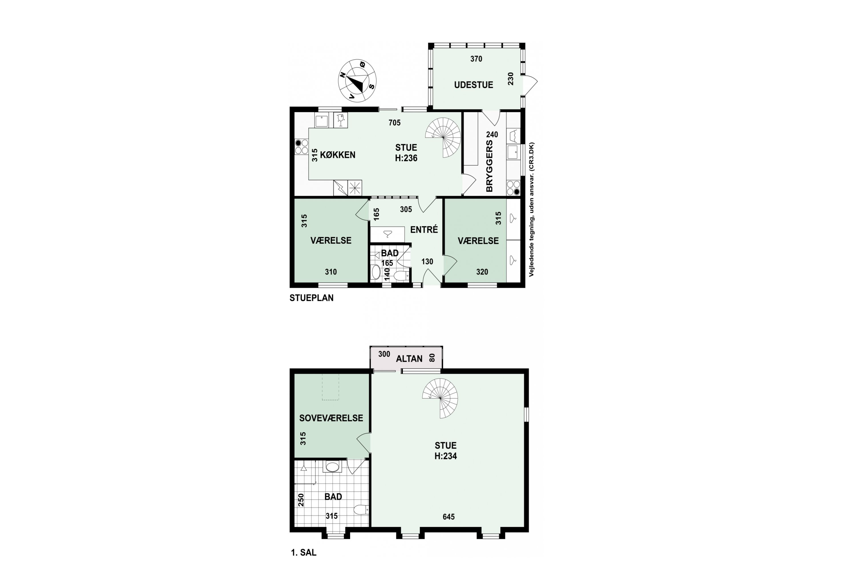 Plantegninger billede af Strandmarken 1A, 3050 Humlebæk