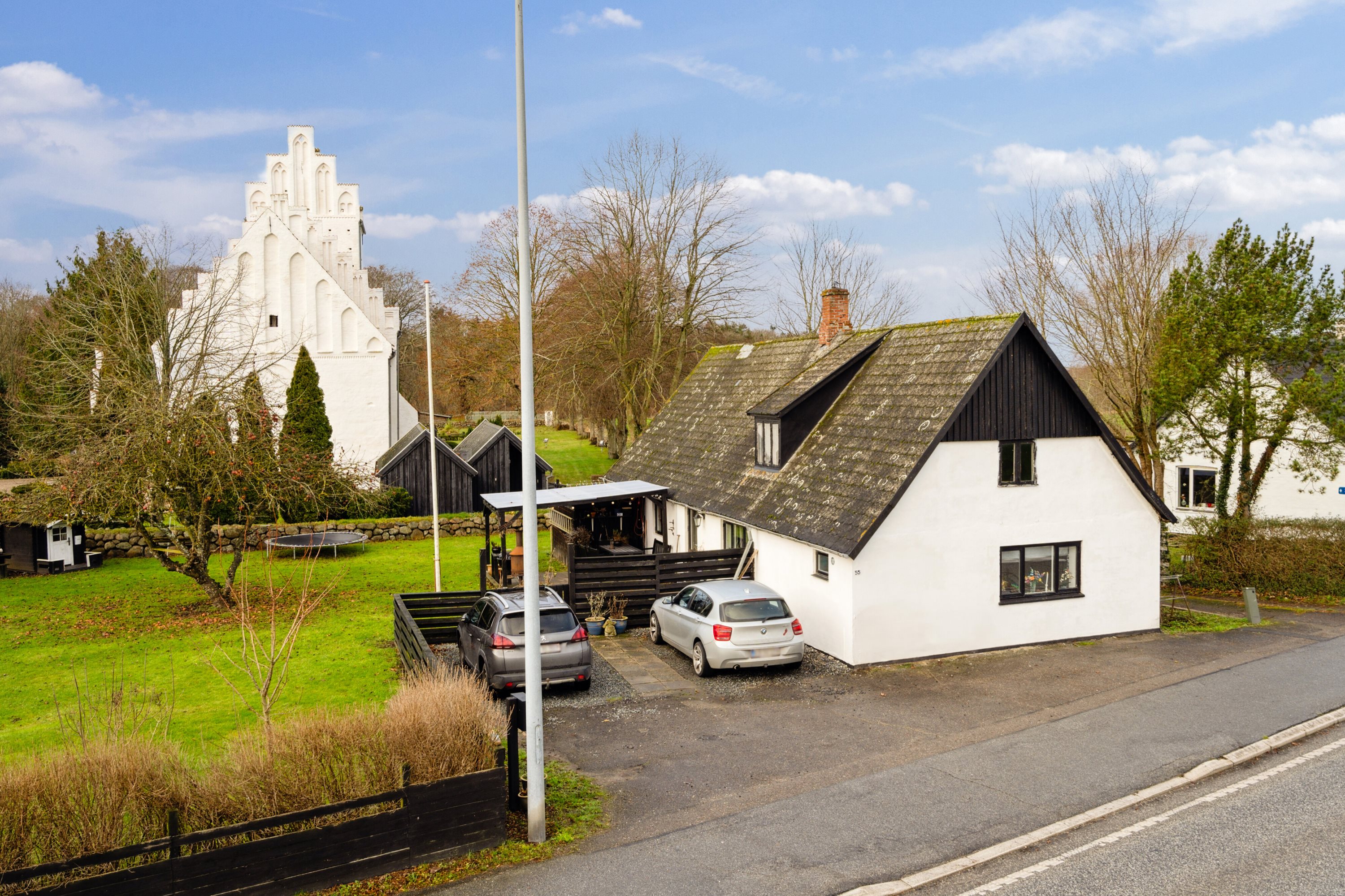 Fremhævet set fra vejen billede i fuldskærmstilstand. Billede af Skelbyvej 55, Skelby, 4160 Herlufmagle