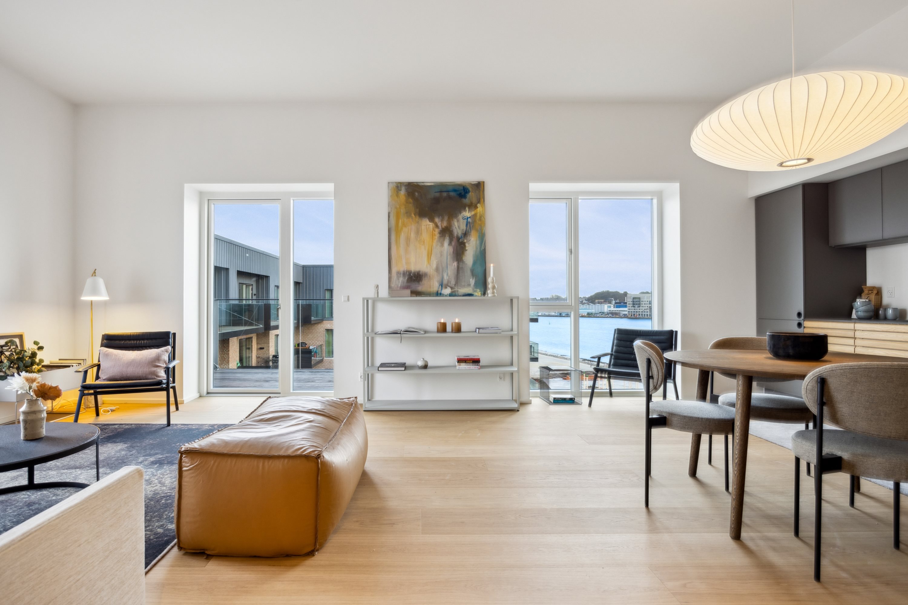 Fremhævet stue billede i fuldskærmstilstand. Billede af Stigsborg Brygge 161, 5. tv., 9400 Nørresundby