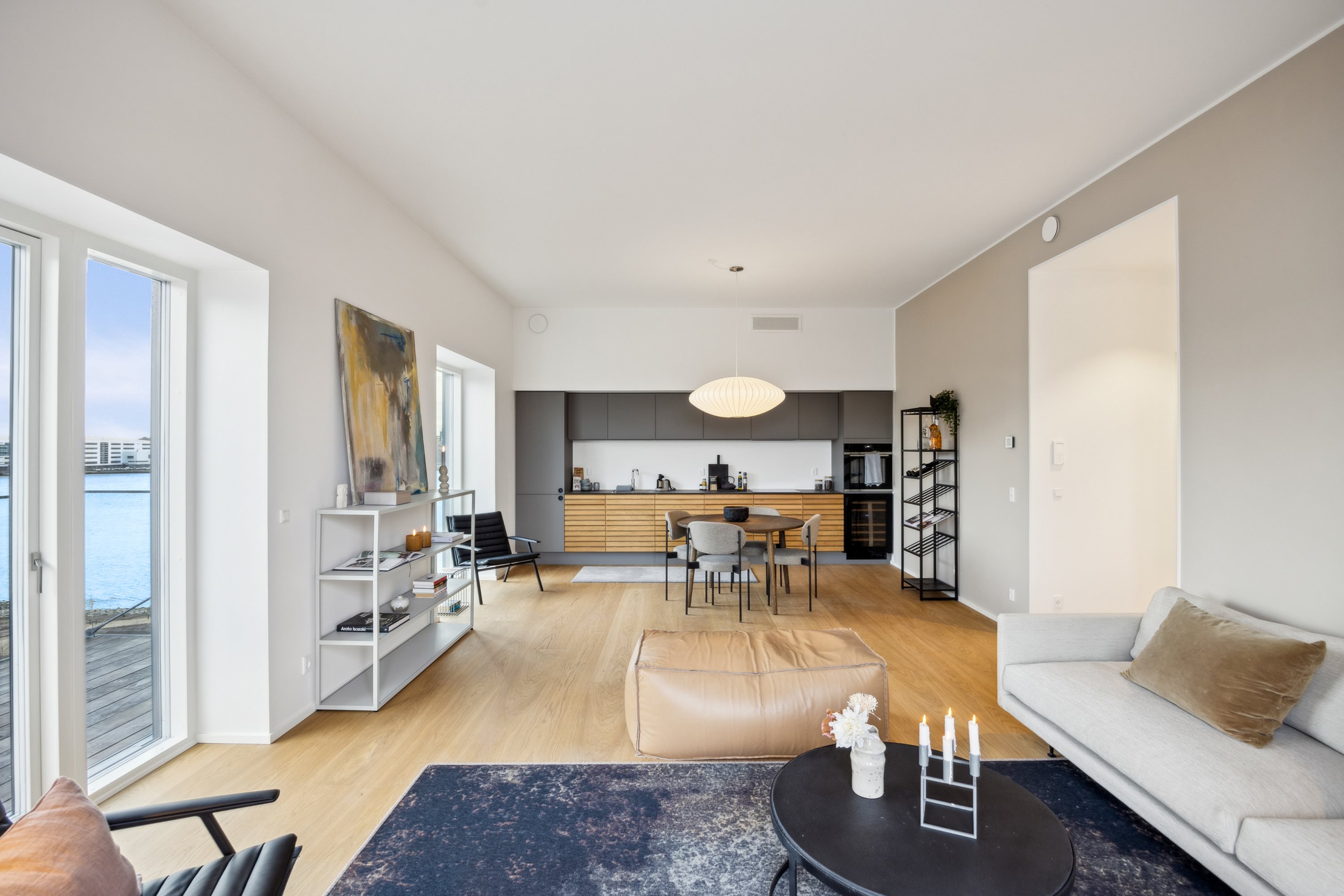 Fremhævet stue billede i fuldskærmstilstand. Billede af Stigsborg Brygge 161, 5. tv., 9400 Nørresundby