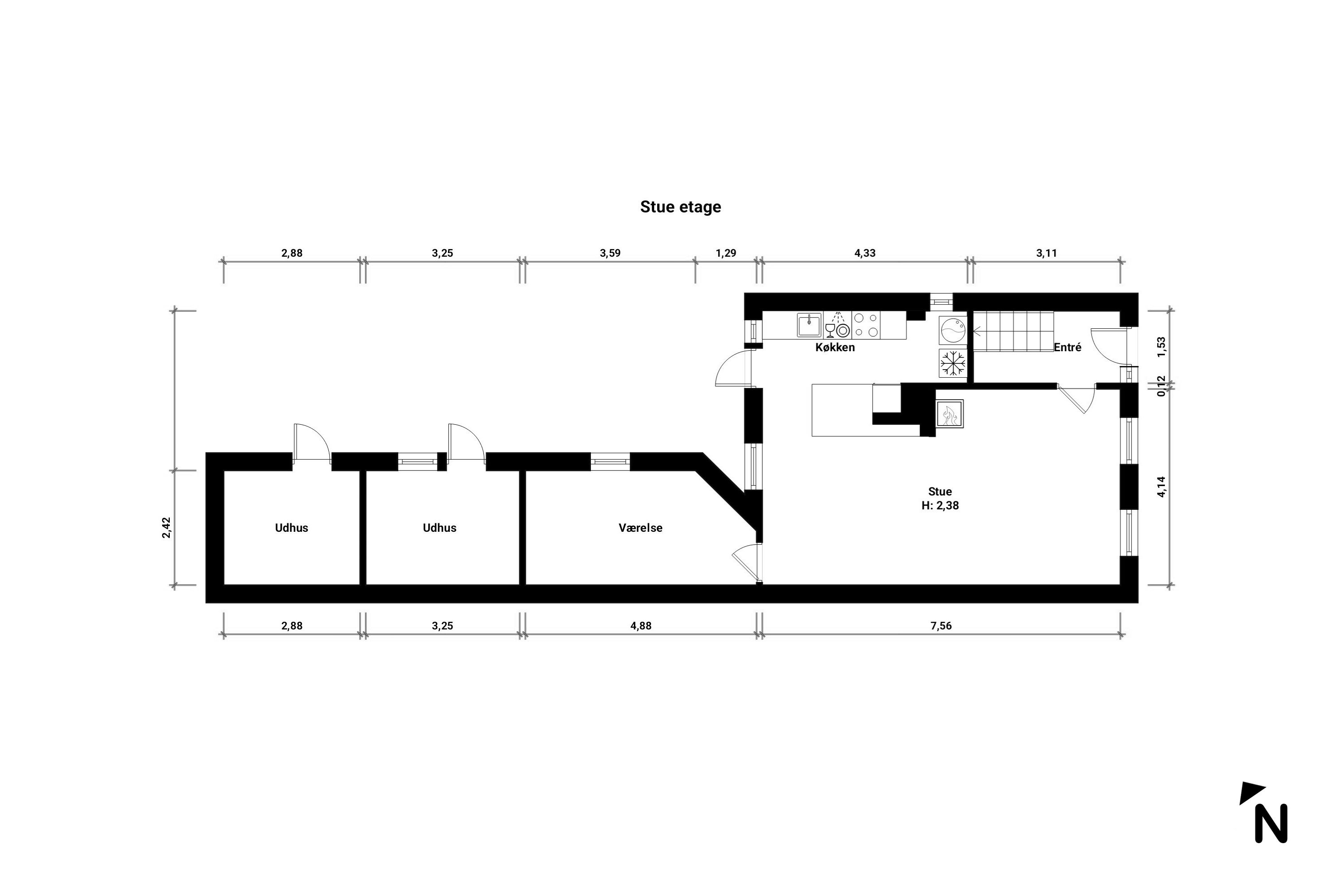 Plantegninger billede af Søvej 95, 4800 Nykøbing F