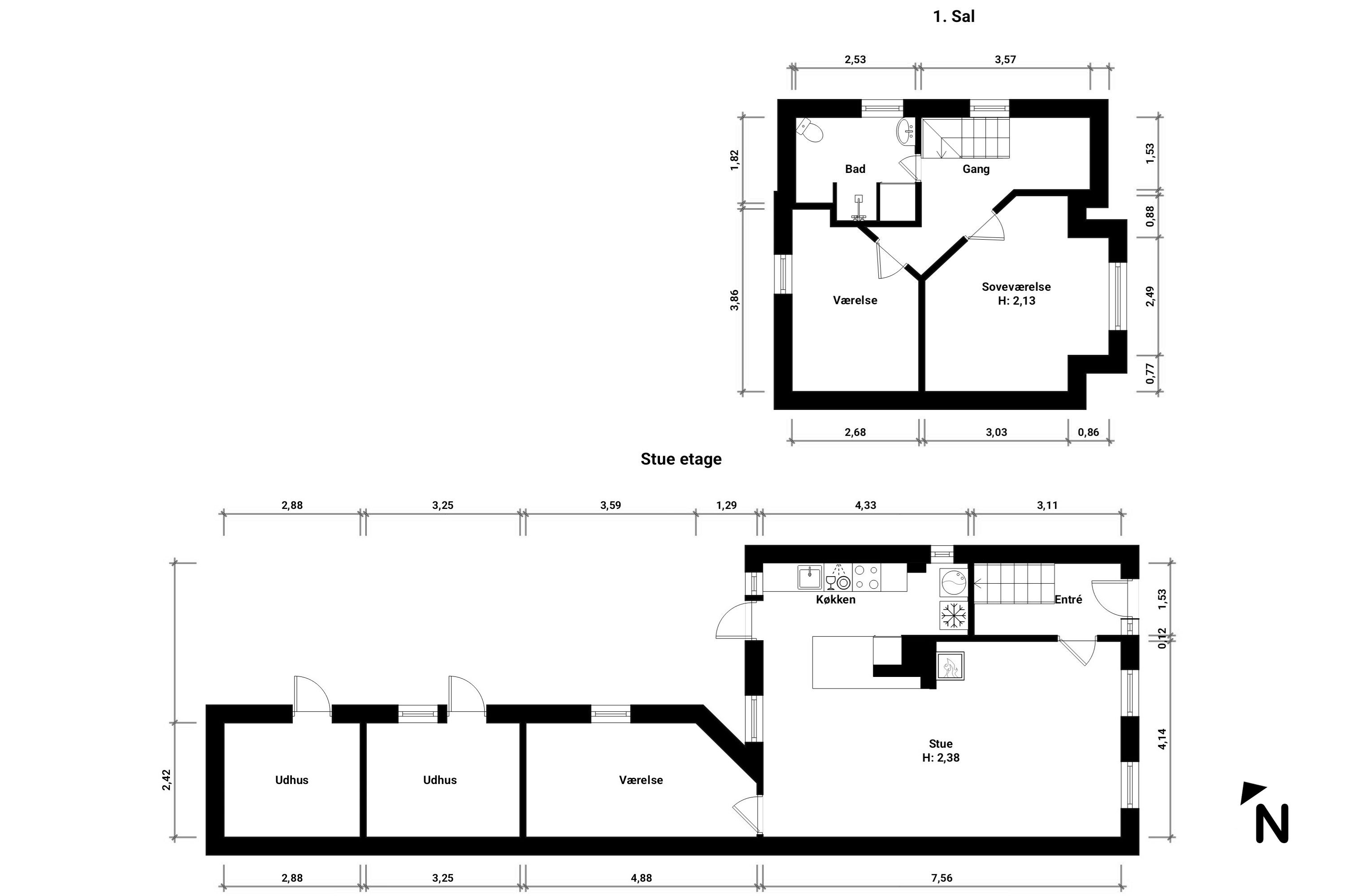 Plantegninger billede af Søvej 95, 4800 Nykøbing F
