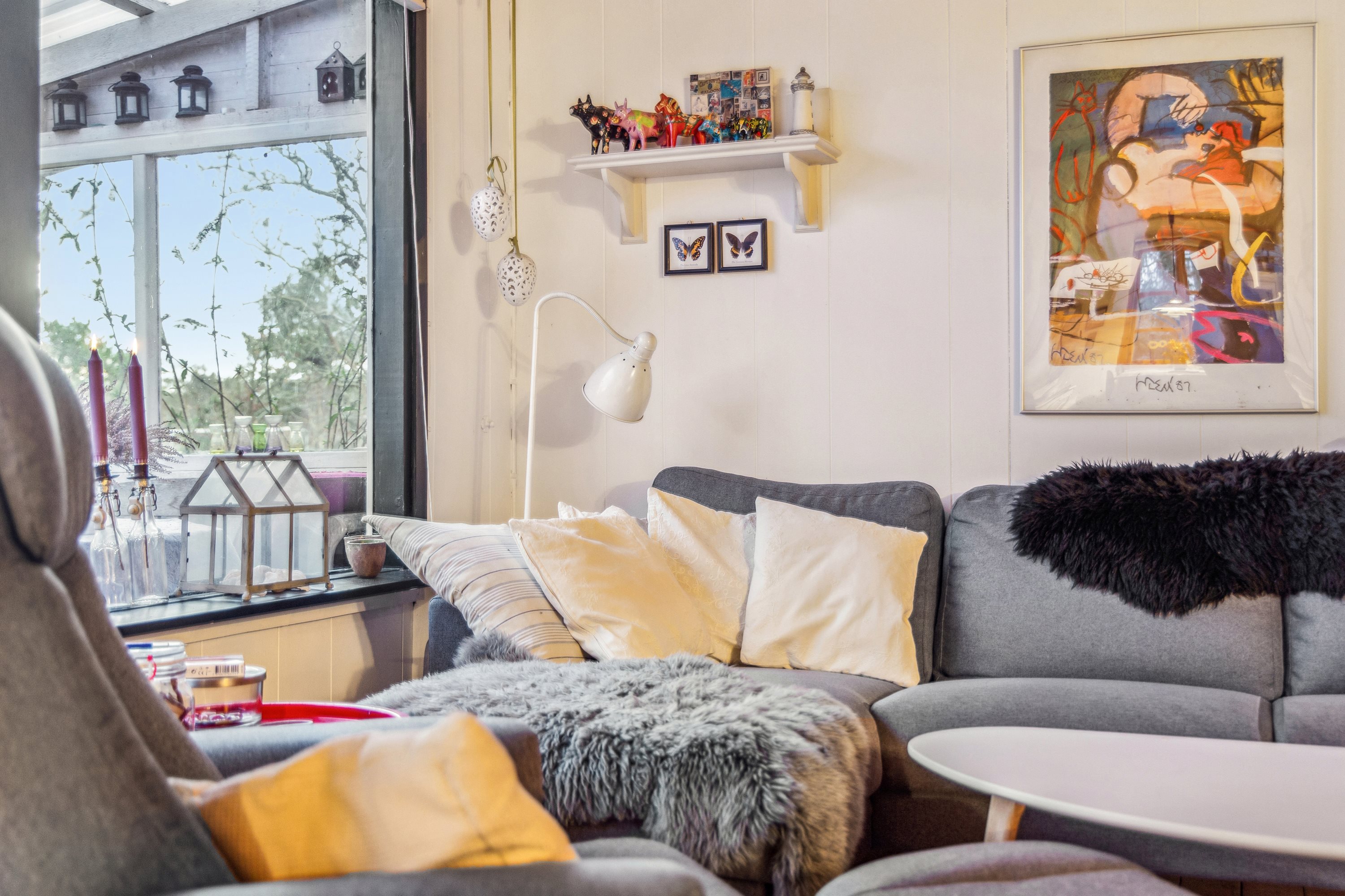 Fremhævet stue billede i fuldskærmstilstand. Billede af Zebravej 7, 9370 Hals