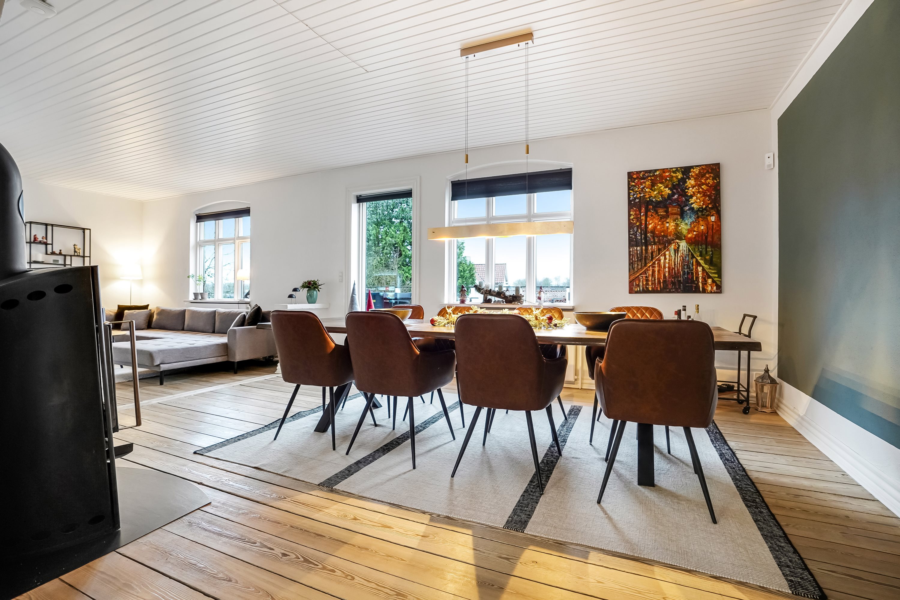 Fremhævet stue billede i fuldskærmstilstand. Billede af Kirkevej 27, Tommerup St, 5690 Tommerup