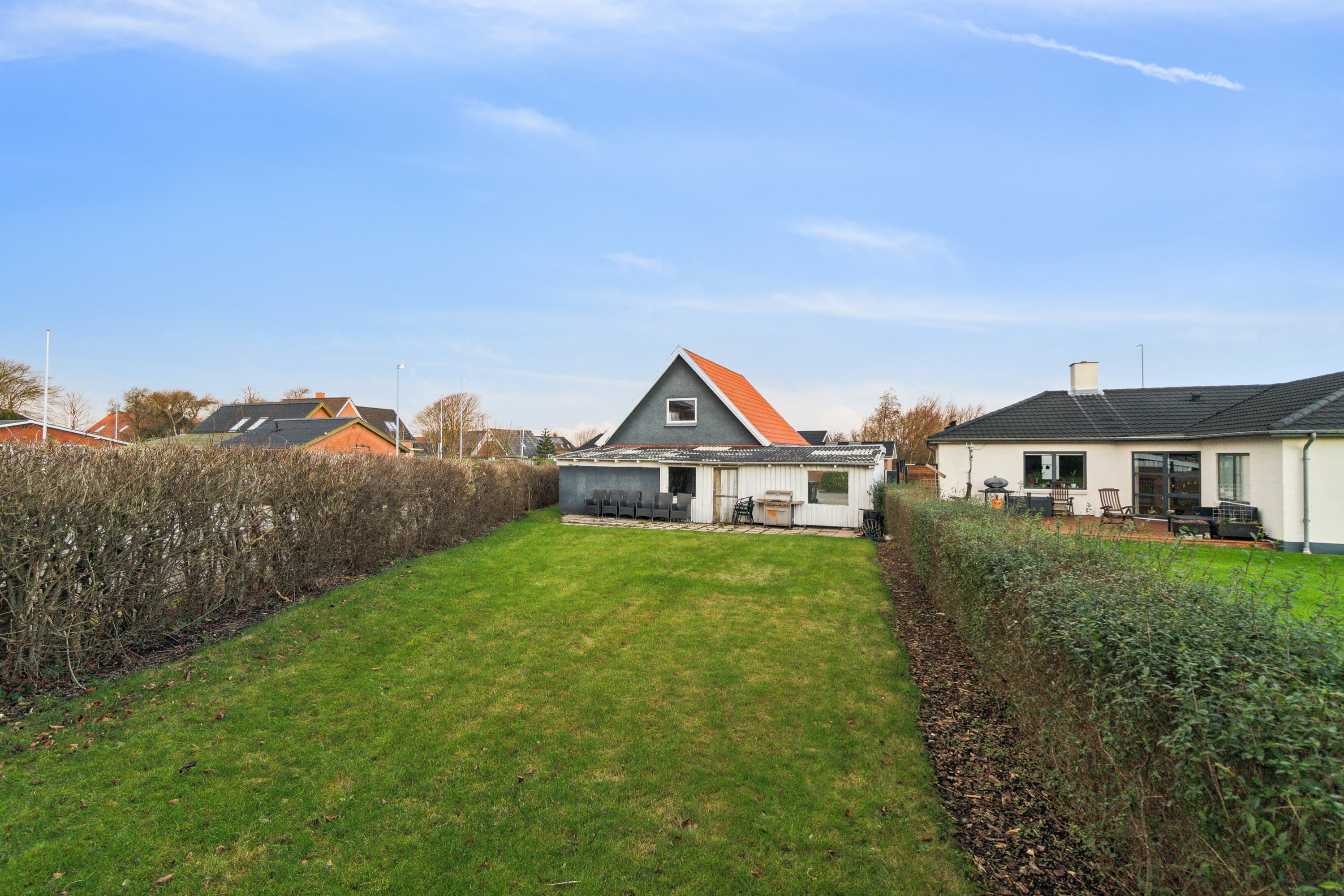 Fremhævet set fra haven billede i fuldskærmstilstand. Billede af Ranselvej 26, Nors, 7700 Thisted