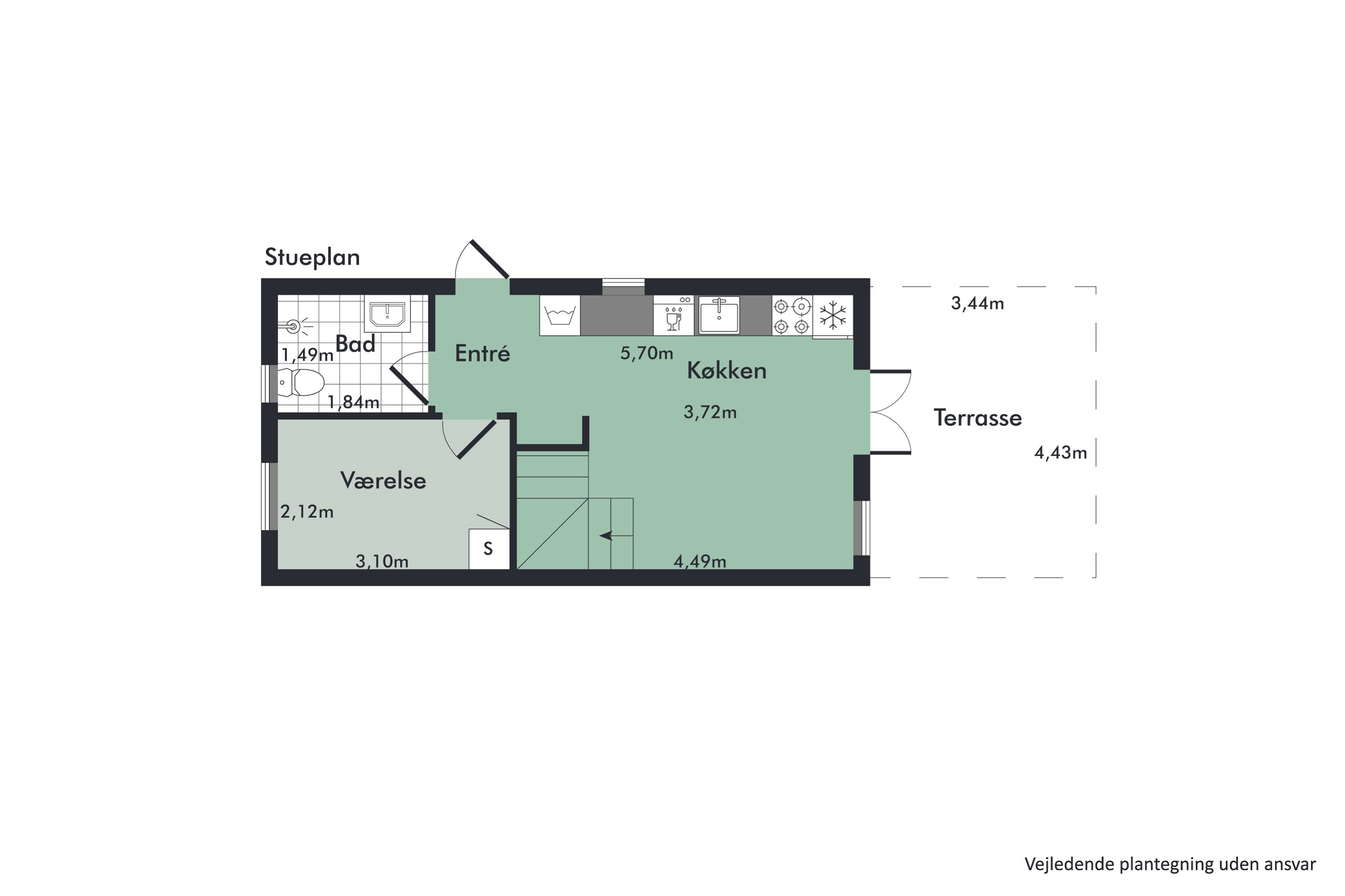 Plantegninger billede af Stranden 30, Øster Hurup, 9560 Hadsund