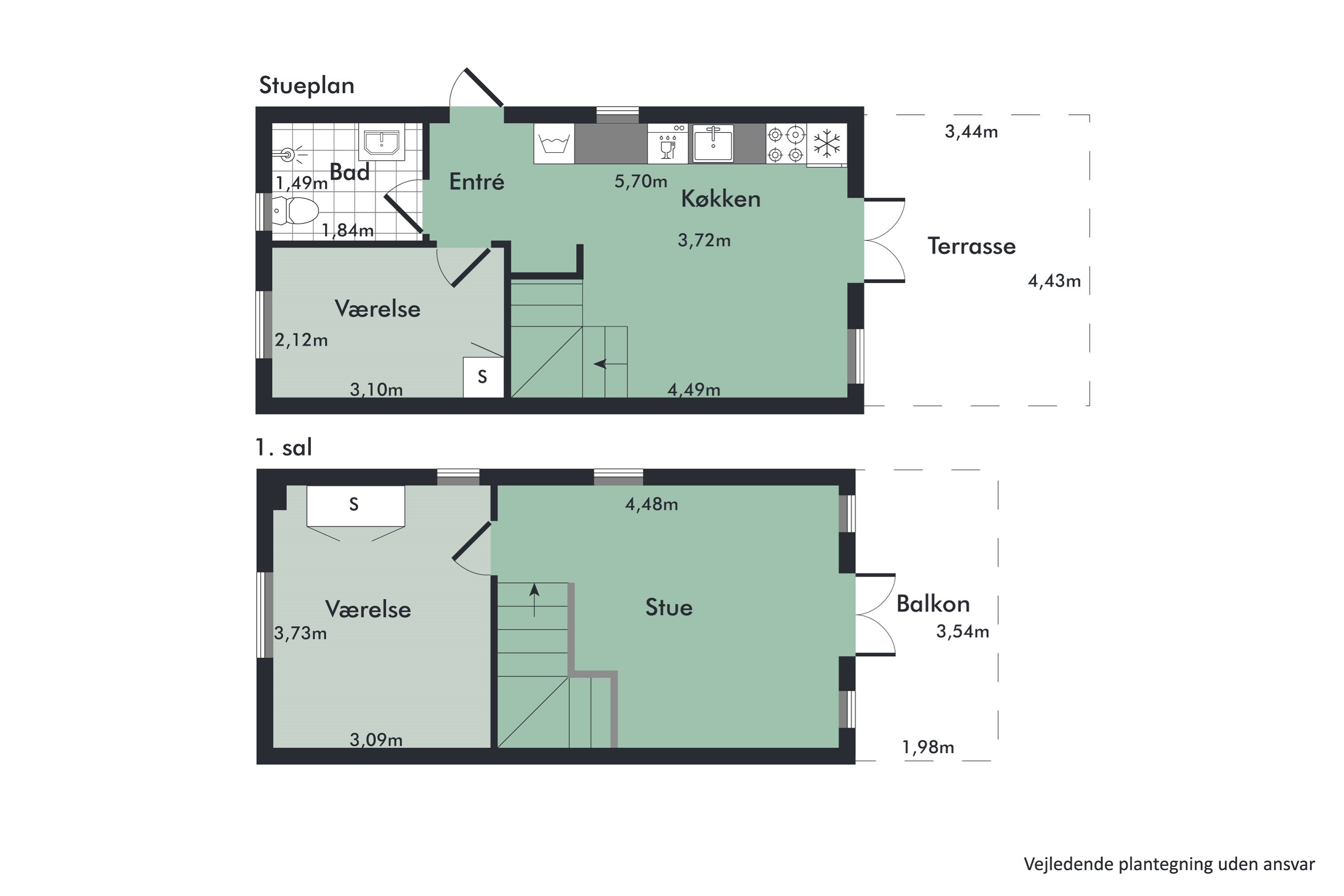 Plantegninger billede af Stranden 30, Øster Hurup, 9560 Hadsund