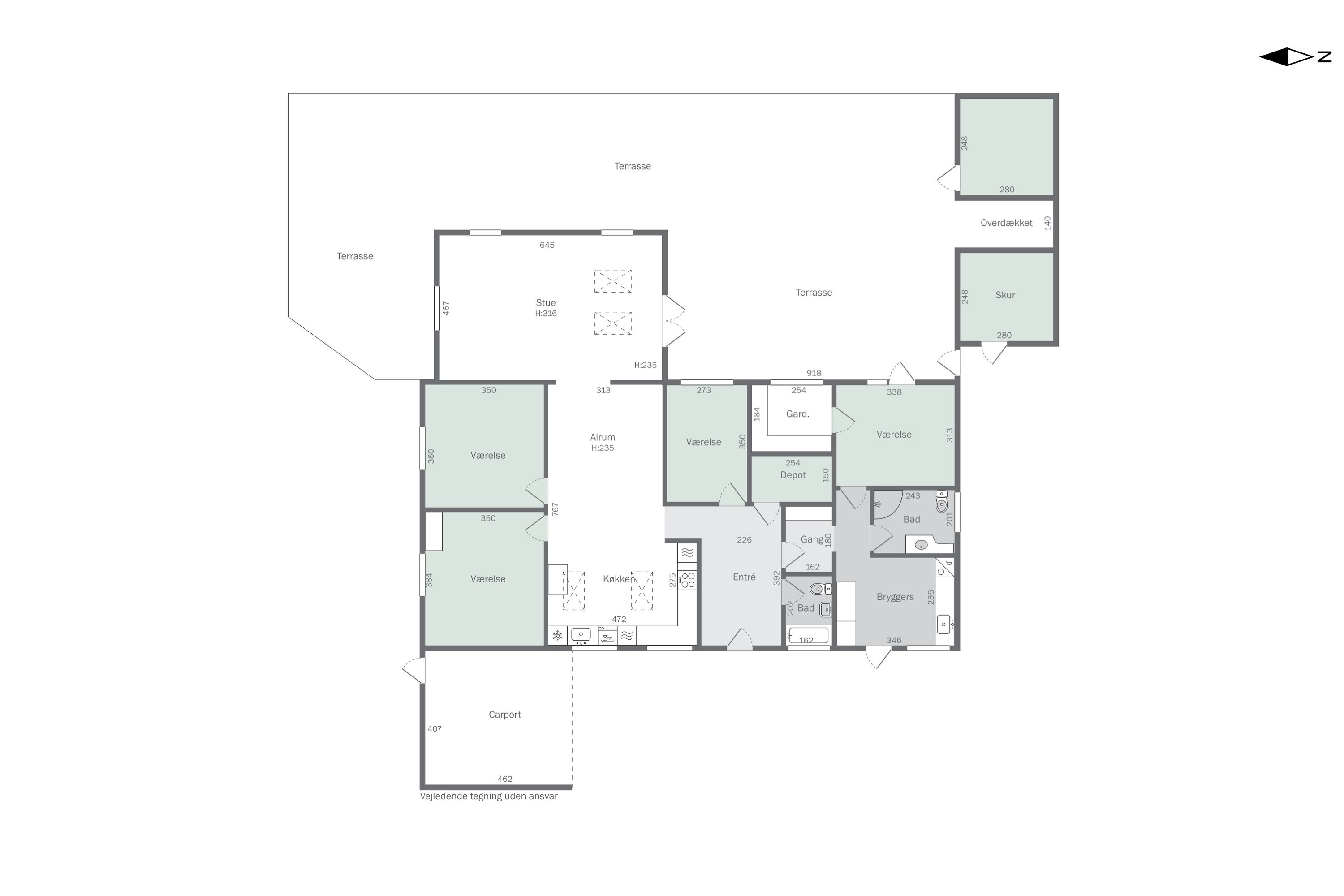 Plantegninger billede af Falkevej 1, 4040 Jyllinge