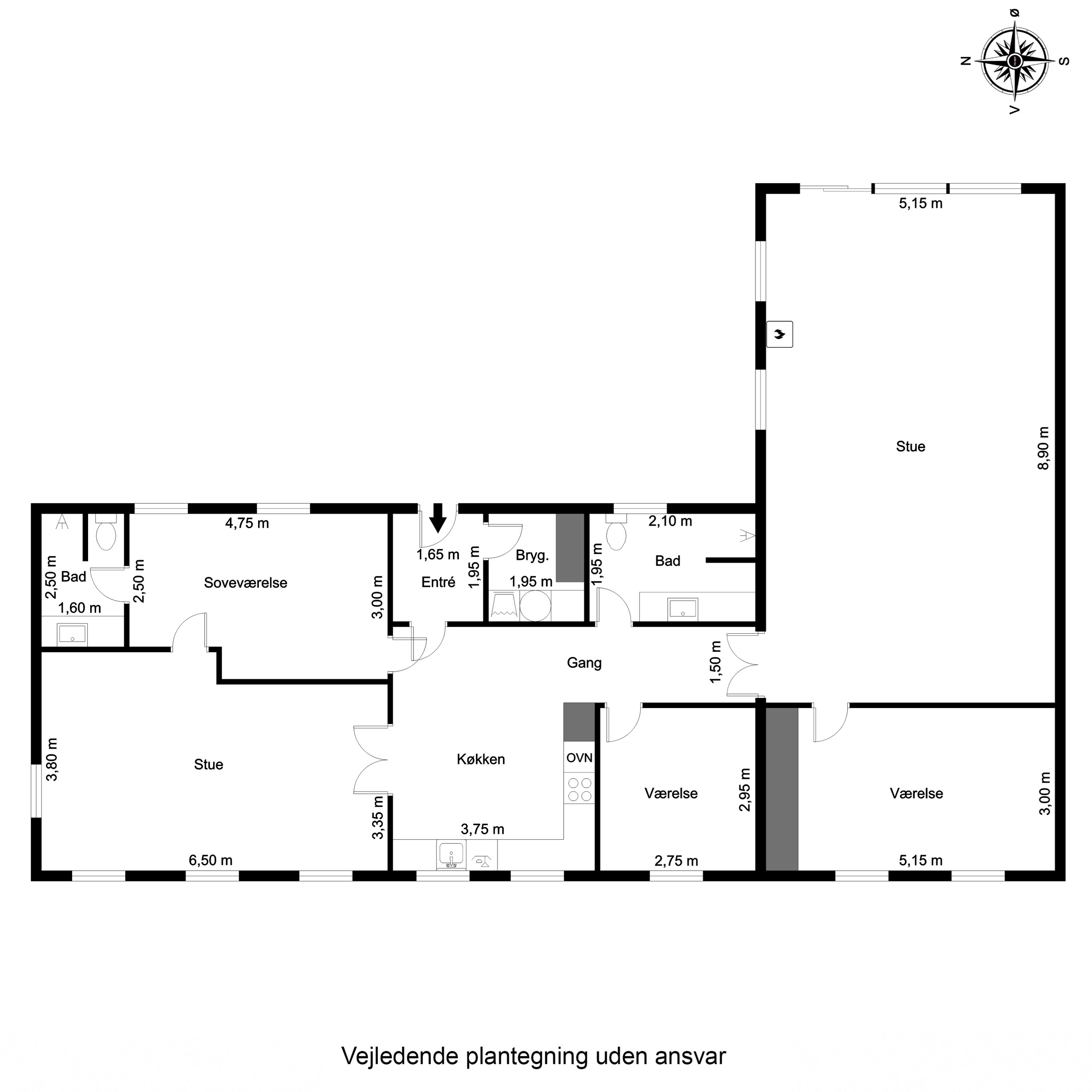 Plantegninger billede af Bækkevej 5, 6623 Vorbasse