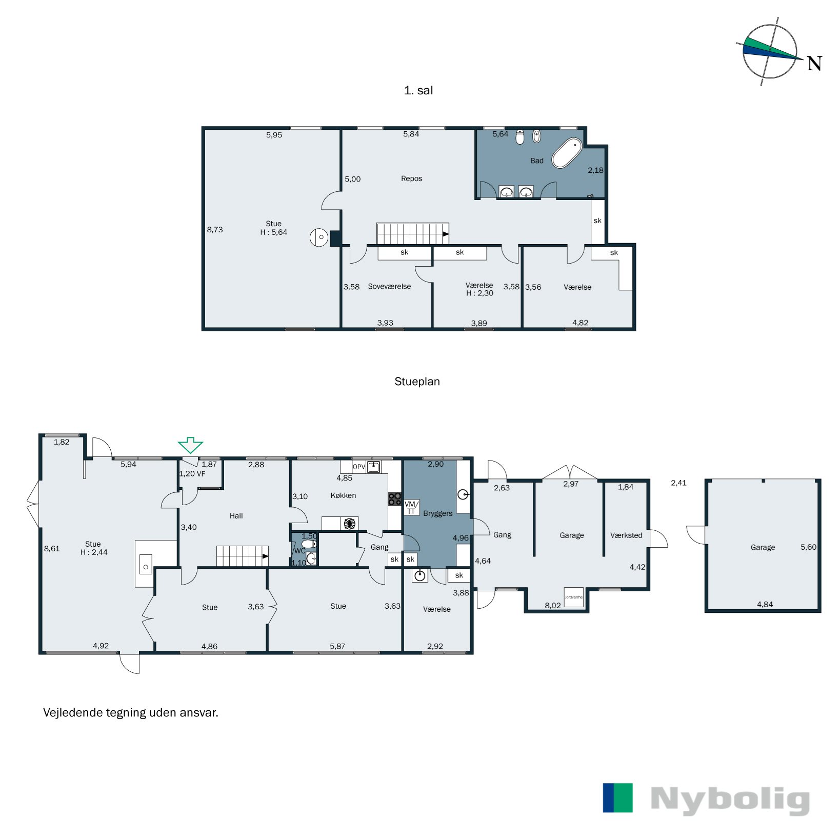 Plantegninger billede af Sortholmvej 7, Tåning, 8660 Skanderborg