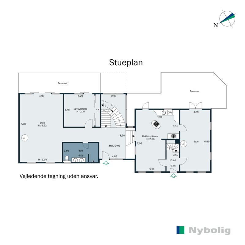 Plantegninger billede af Svinballevej 45+47, Sondrup, 8350 Hundslund