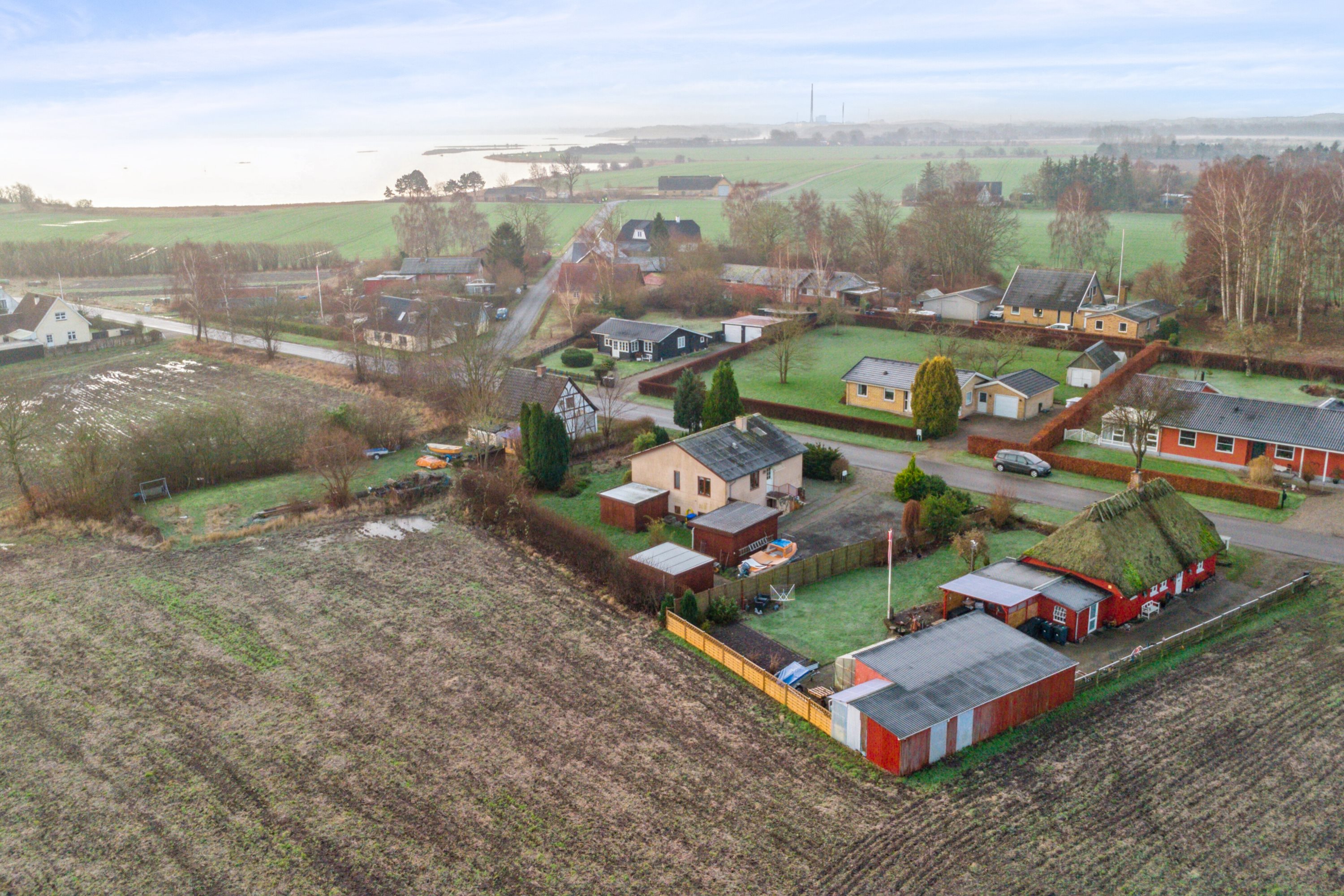 Fremhævet luftfoto billede i fuldskærmstilstand. Billede af Klintebjergvej 128, Østrup, 5450 Otterup