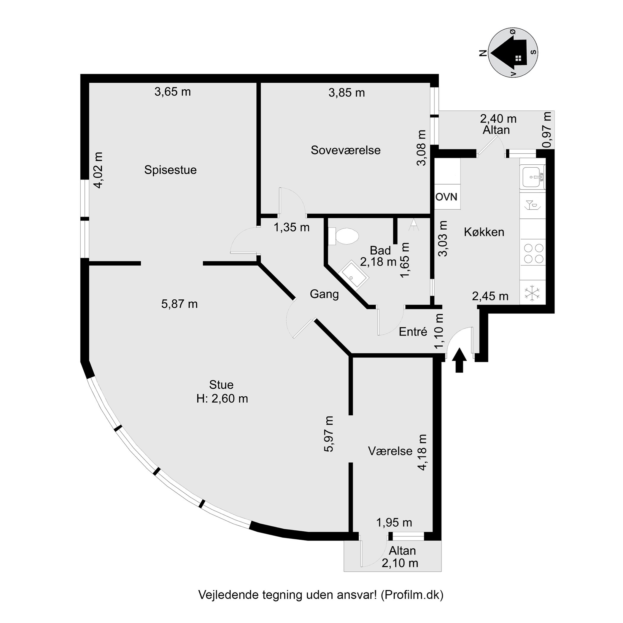Plantegninger billede af Vedelsgade 14, 3. tv., Centrum, 7100 Vejle
