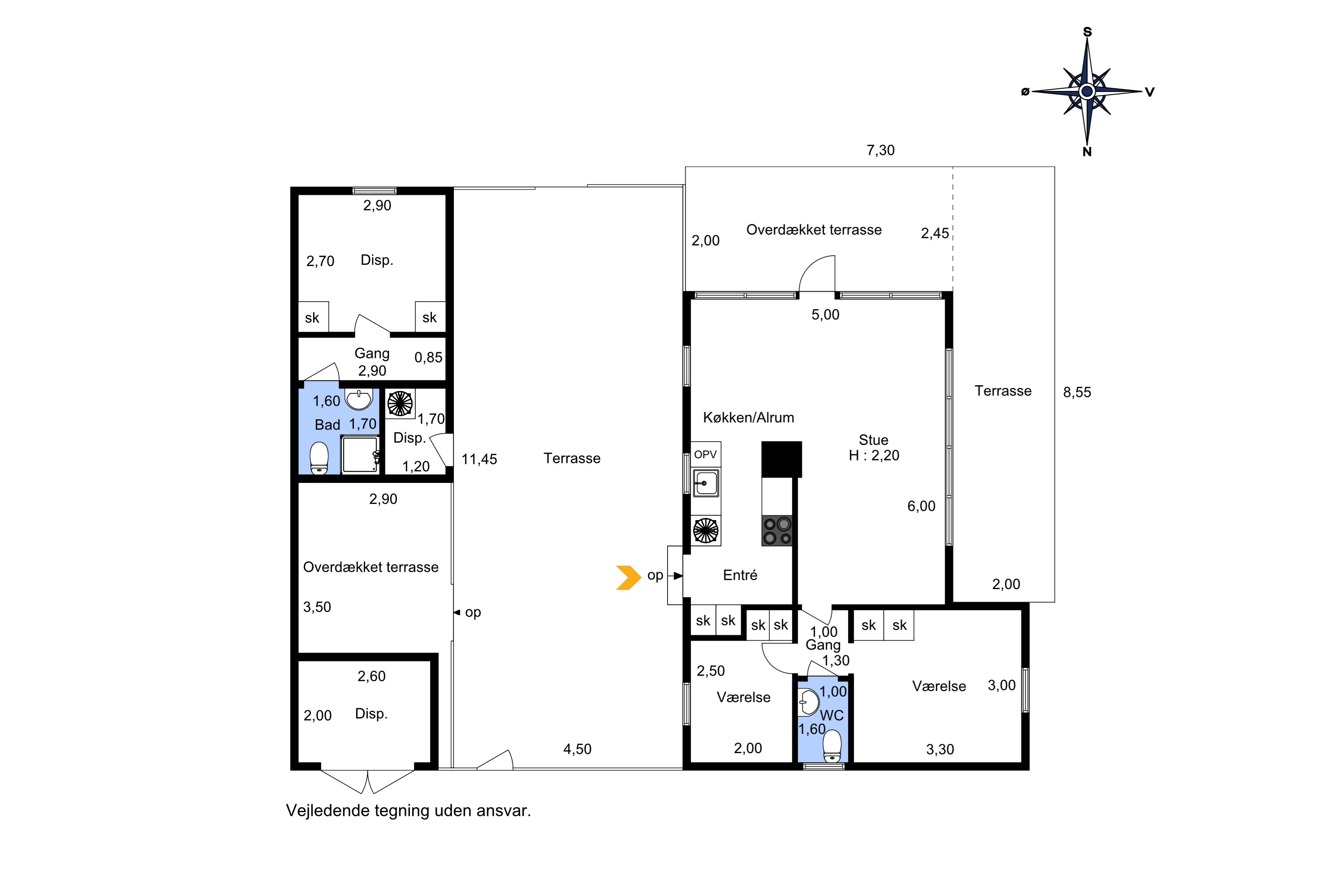 Plantegninger billede af Lerbakken 16, Skødshoved Strand, 8420 Knebel