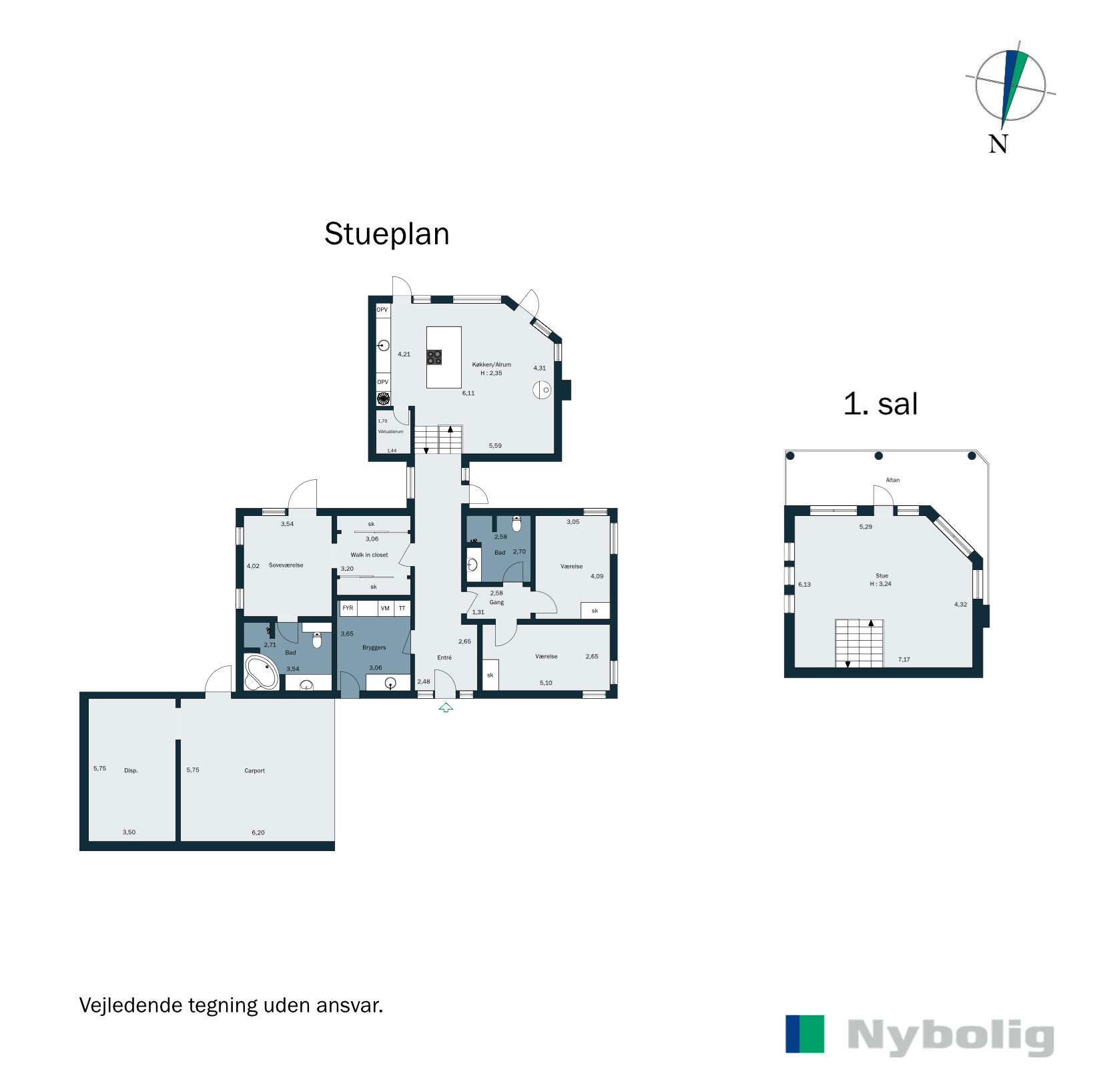 Plantegninger billede af Holmekollen 8, Voervadsbro, 8660 Skanderborg