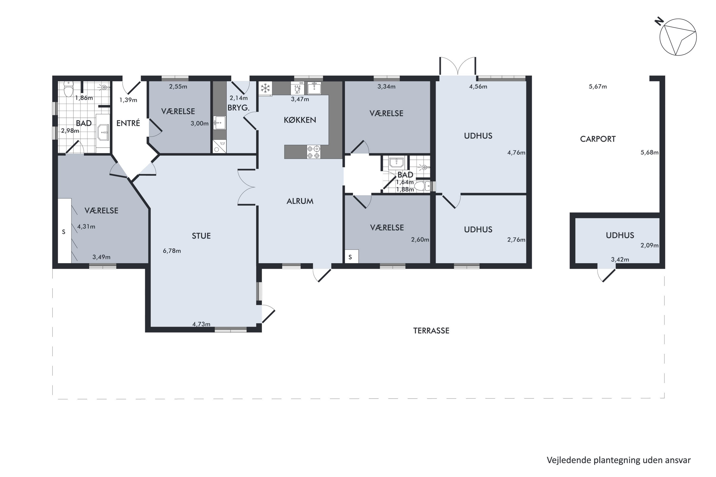Plantegninger billede af Møllevangen 34, Bønnerup Strand, 8585 Glesborg