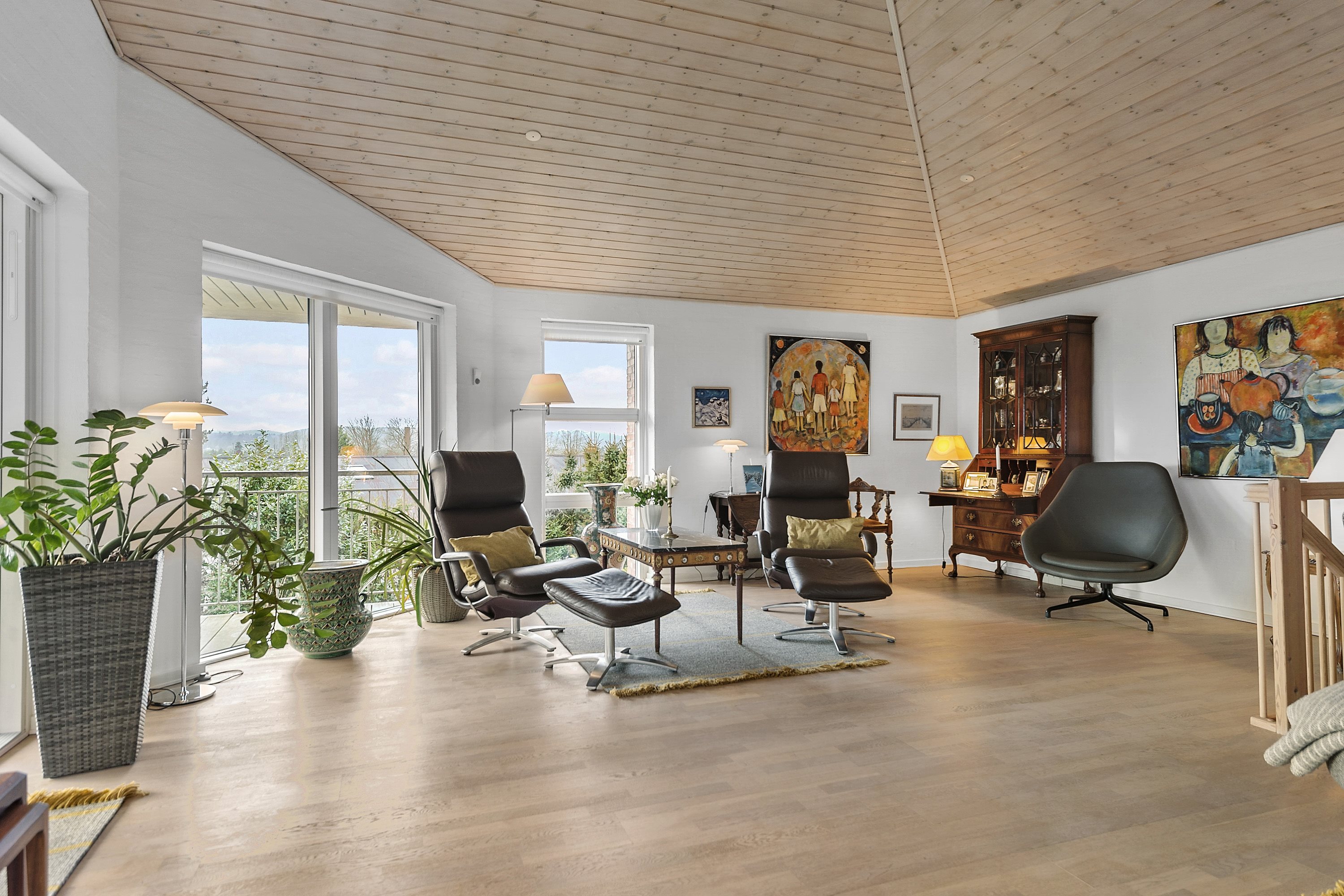 Fremhævet stue billede i fuldskærmstilstand. Billede af Holmekollen 8, Voervadsbro, 8660 Skanderborg