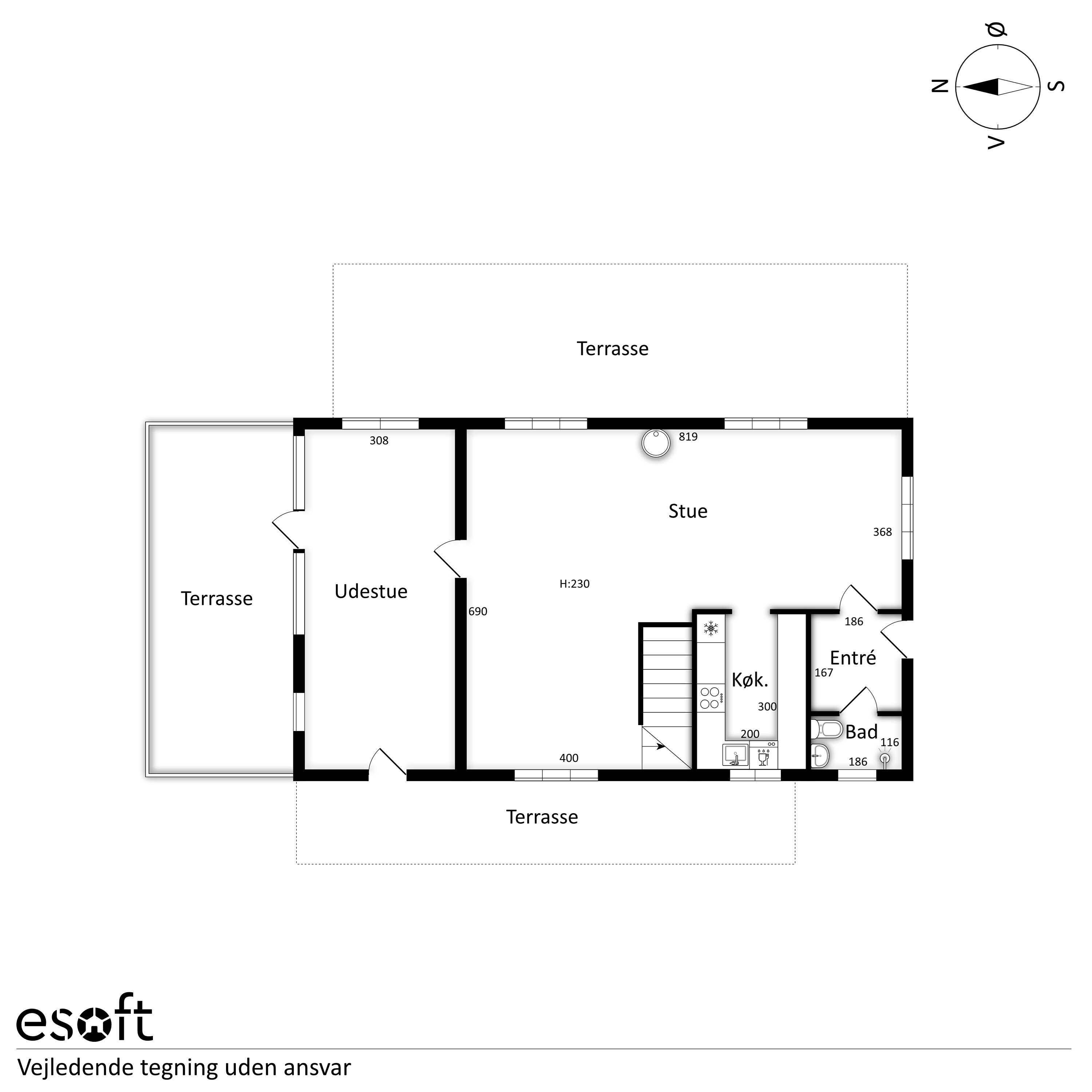 Plantegninger billede af Bjerregravvej 93, Øster Bjerregrav, 8920 Randers NV