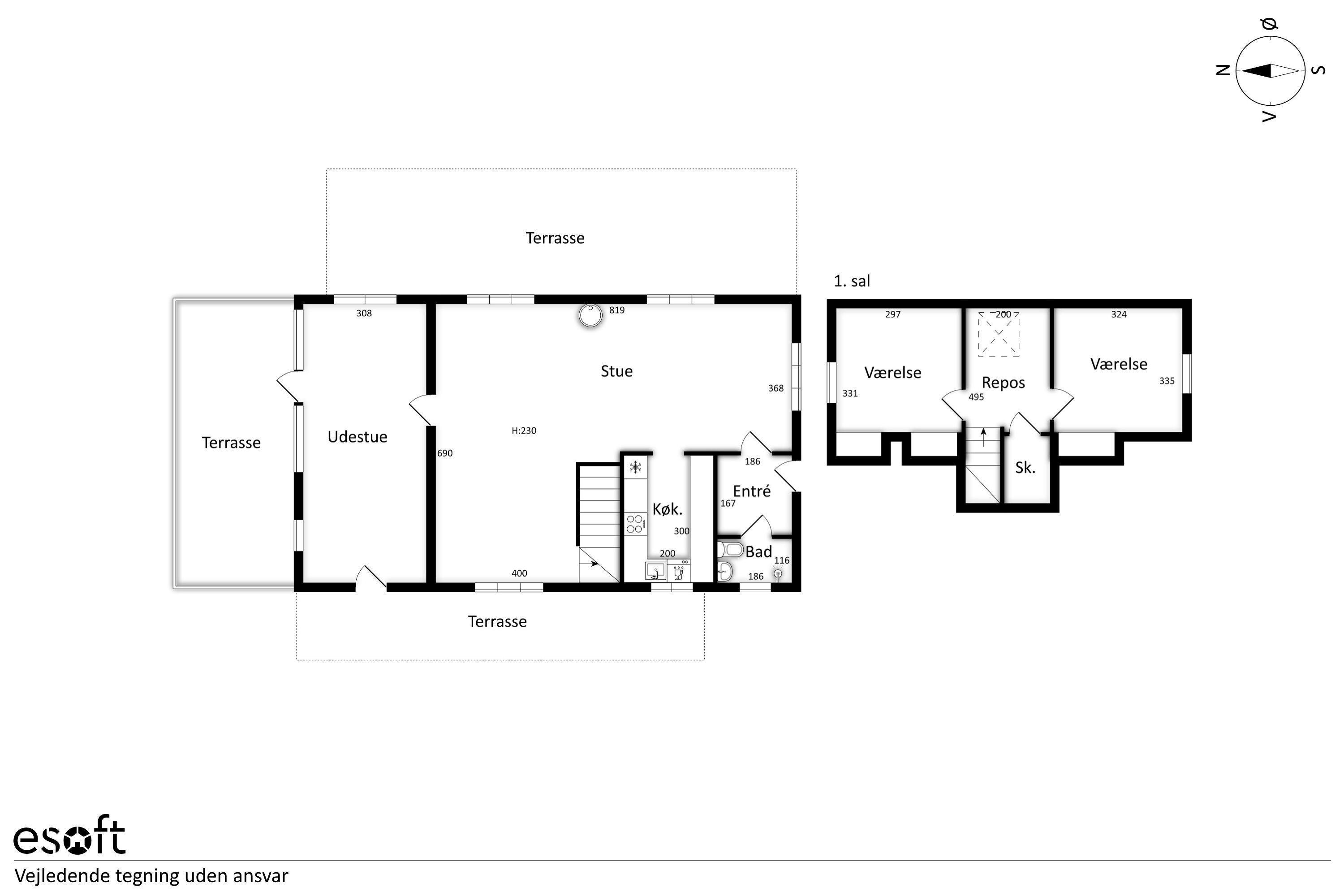 Plantegninger billede af Bjerregravvej 93, Øster Bjerregrav, 8920 Randers NV