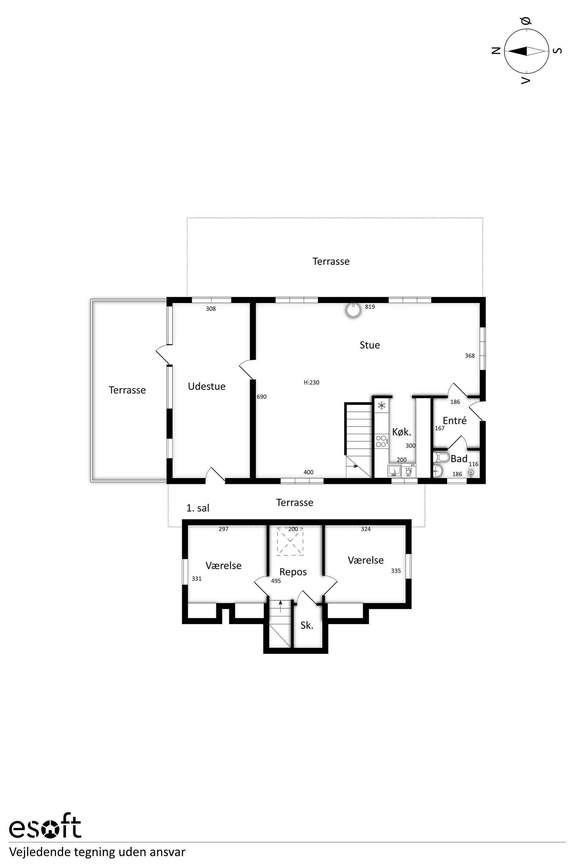 Plantegninger billede af Bjerregravvej 93, Øster Bjerregrav, 8920 Randers NV