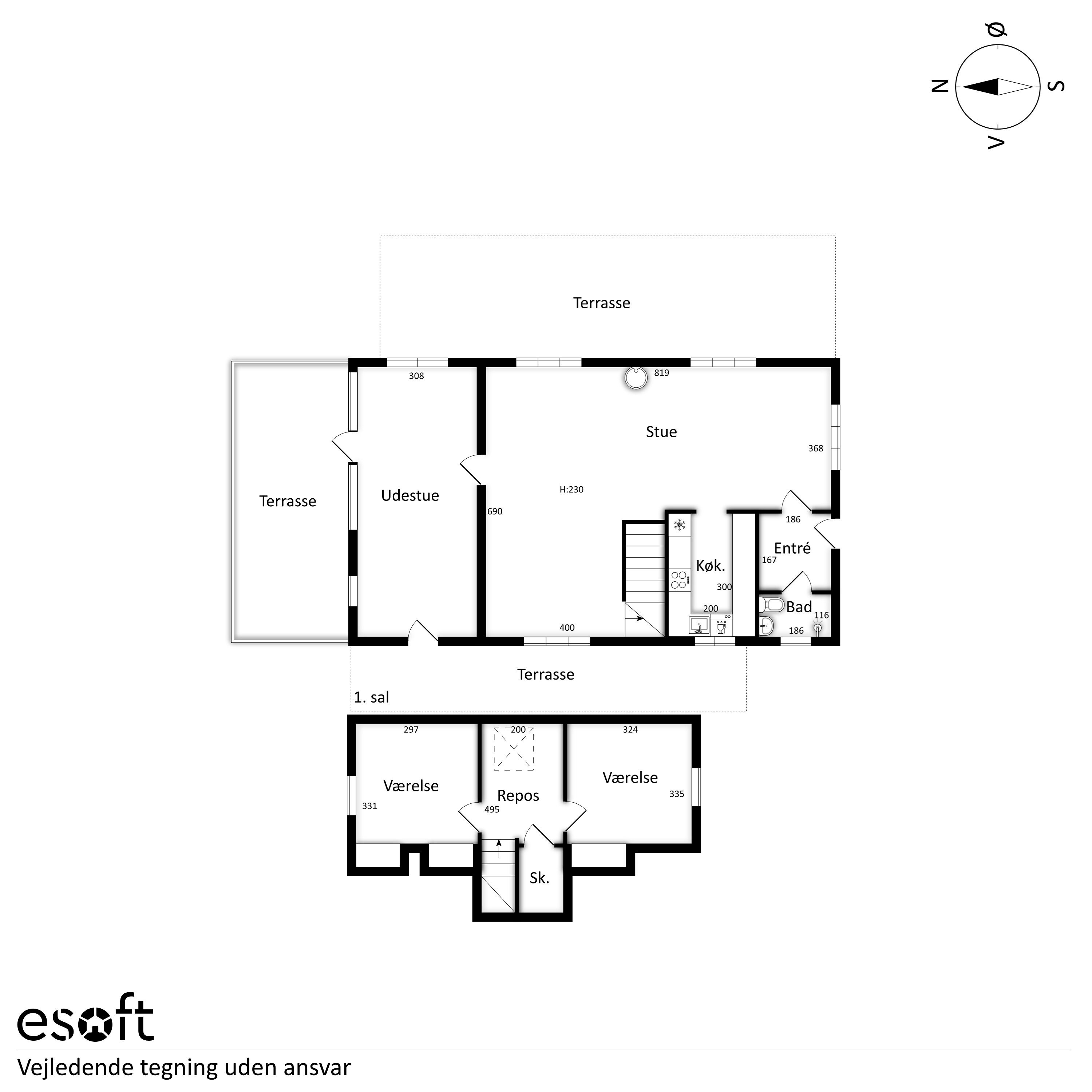 Plantegninger billede af Bjerregravvej 93, Øster Bjerregrav, 8920 Randers NV
