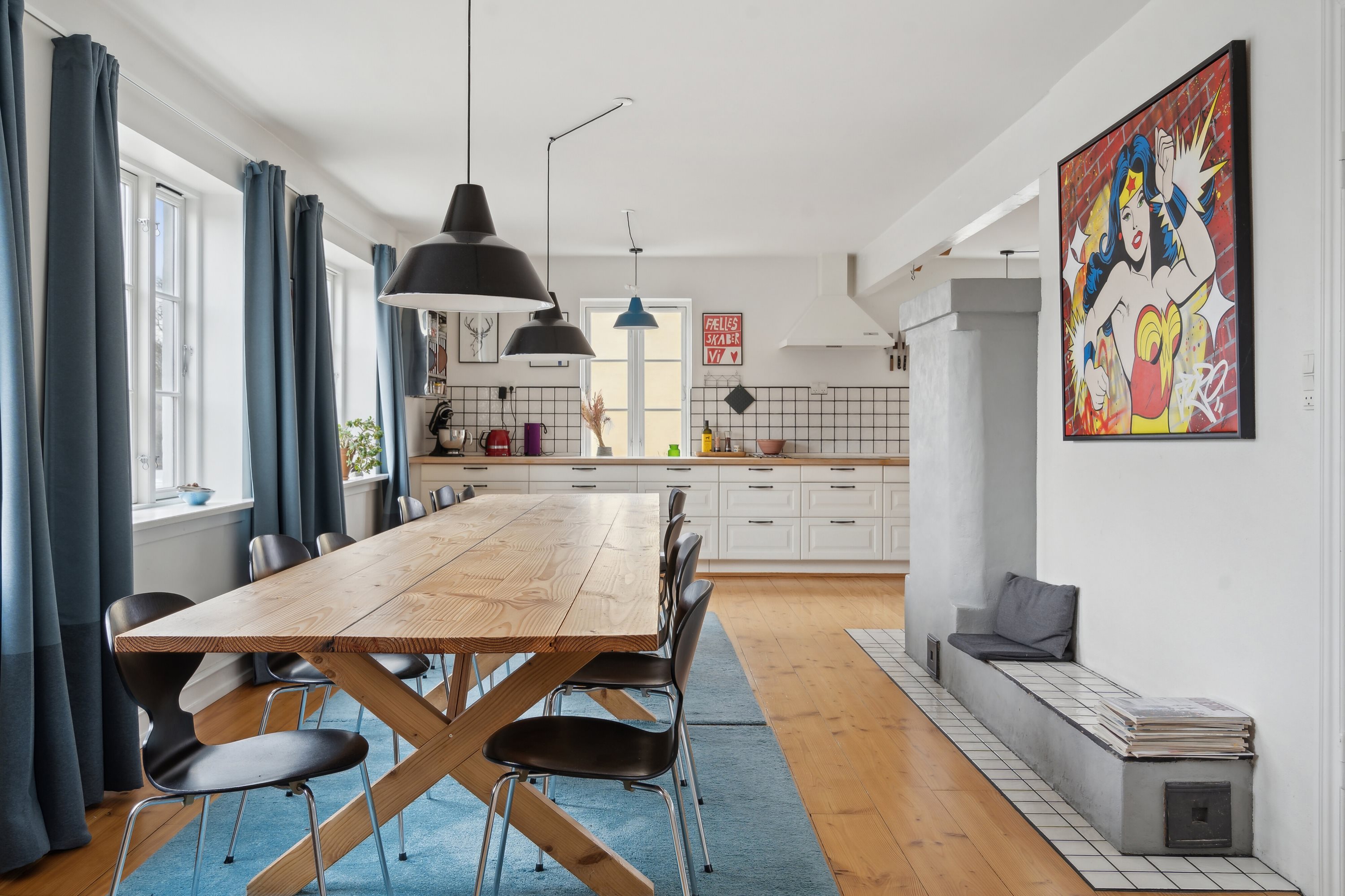 Fremhævet spisestue billede i fuldskærmstilstand. Billede af Lunden 68, Bullerup, 5320 Agedrup