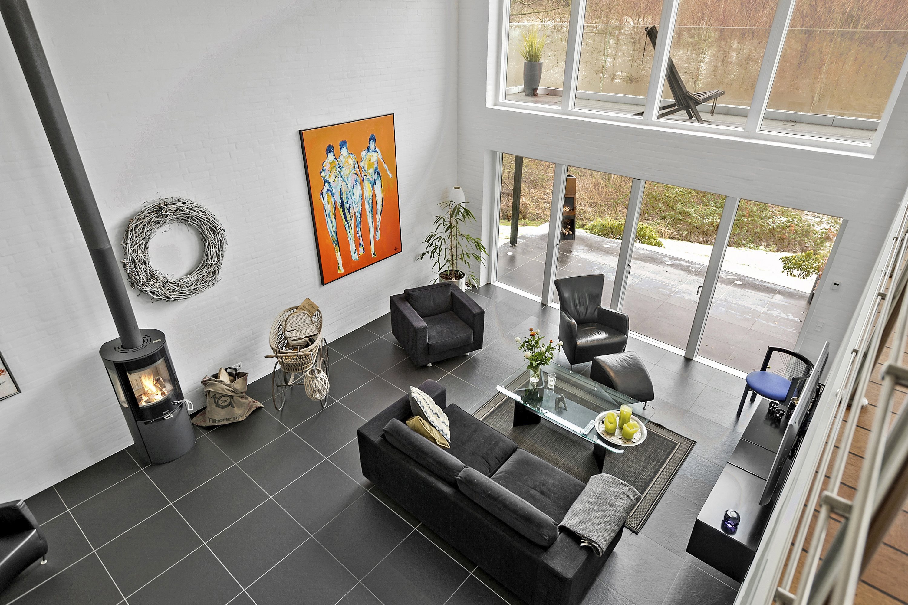 Fremhævet stue billede i fuldskærmstilstand. Billede af Svinballevej 45+47, Sondrup, 8350 Hundslund